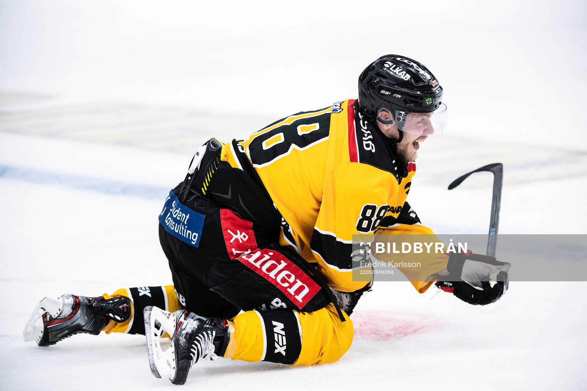 Luleås Joonas Rask har tappat en av sina skenor