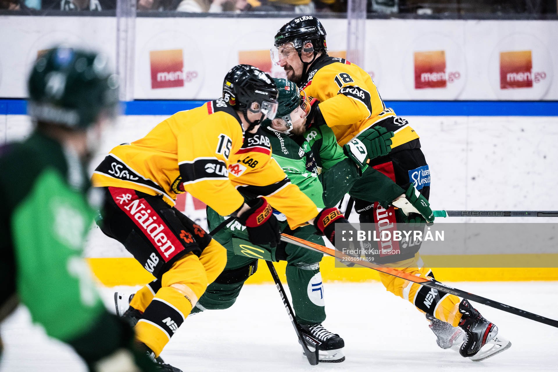 Luleås Carl Mattsson och Sami Lepistö mot Färjestads