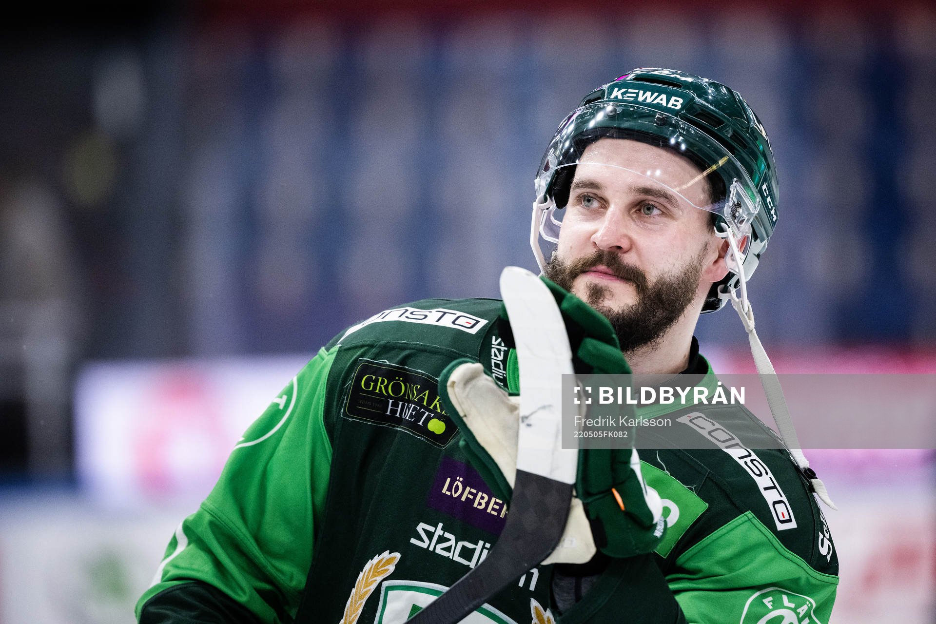 Färjestads Jesse Virtanen jublar