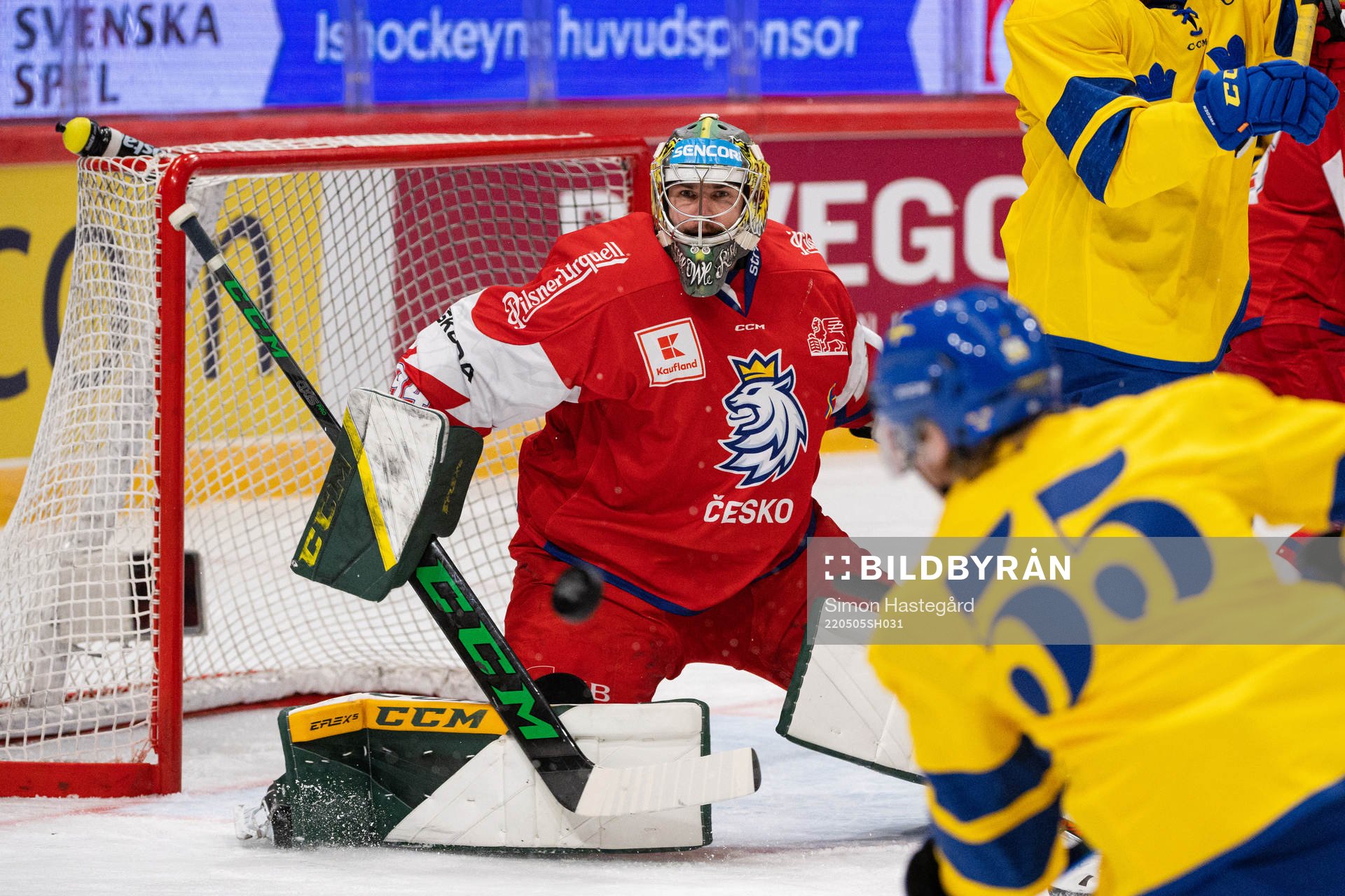 Goalkeeper Marek Langhammer of Czech Republic