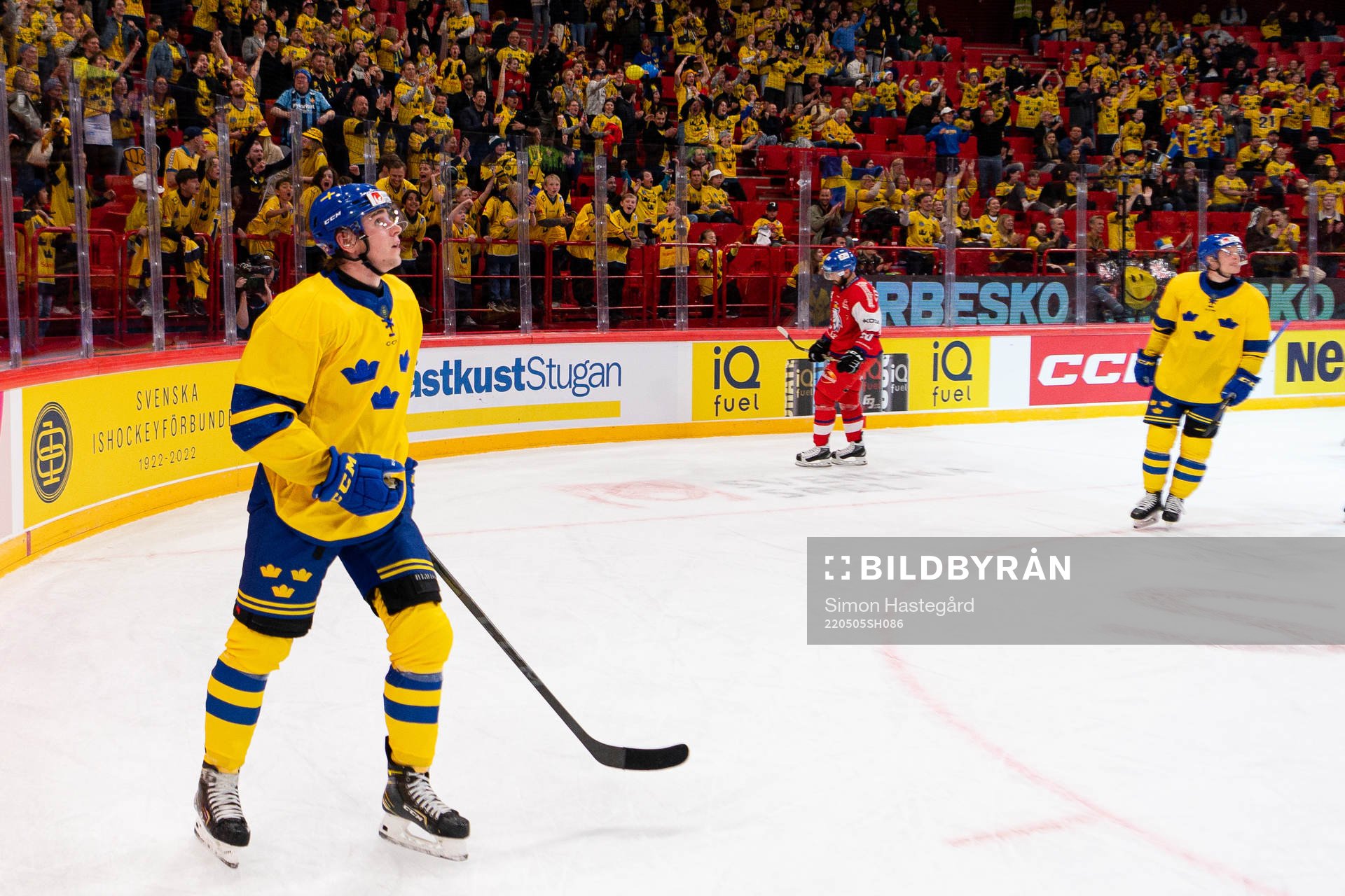 Linus Karlsson of Sweden celebrates the 1-2 goal