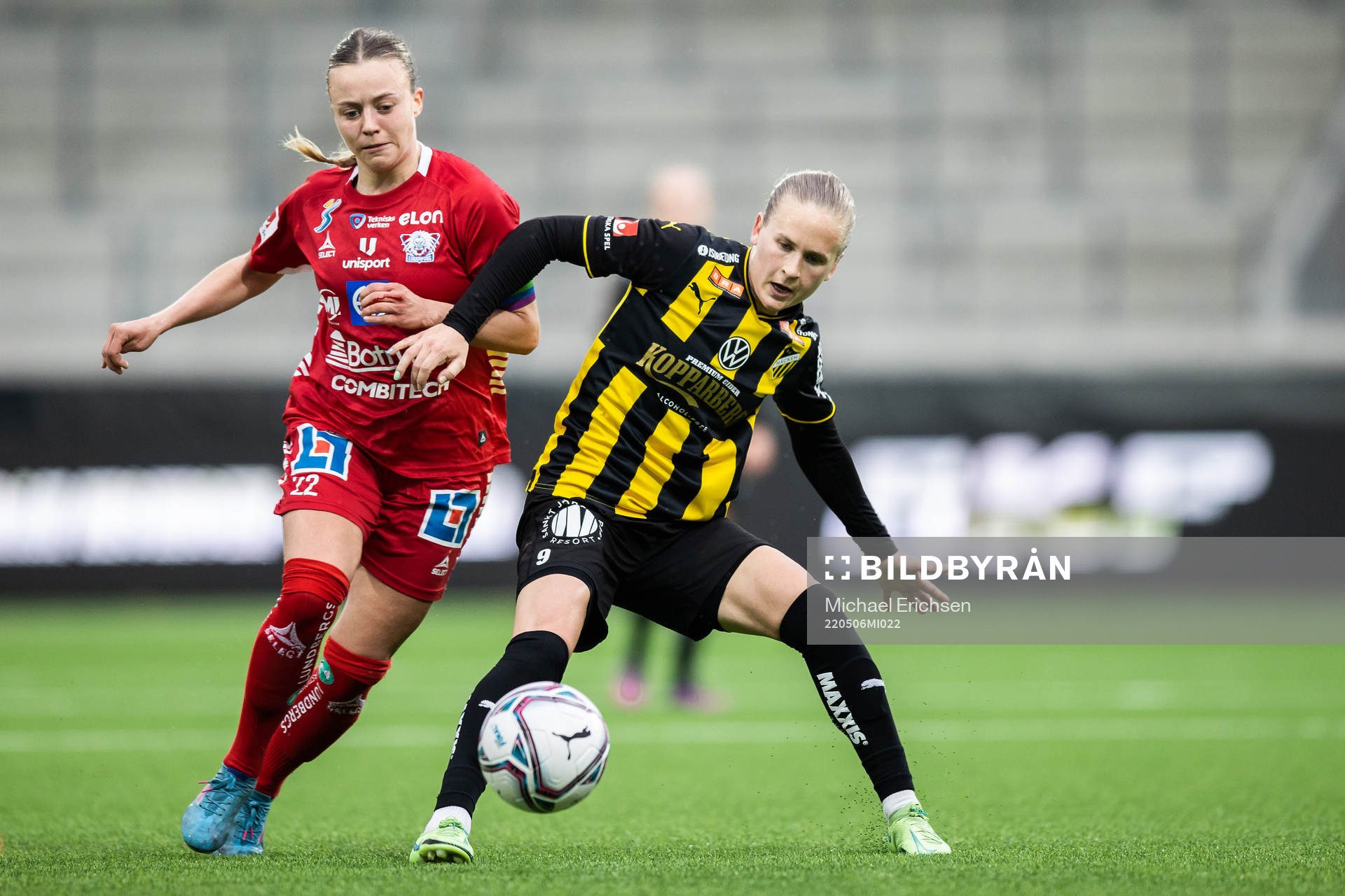 Linköpings Olga Ahtinen och Häckens Filippa Curmark