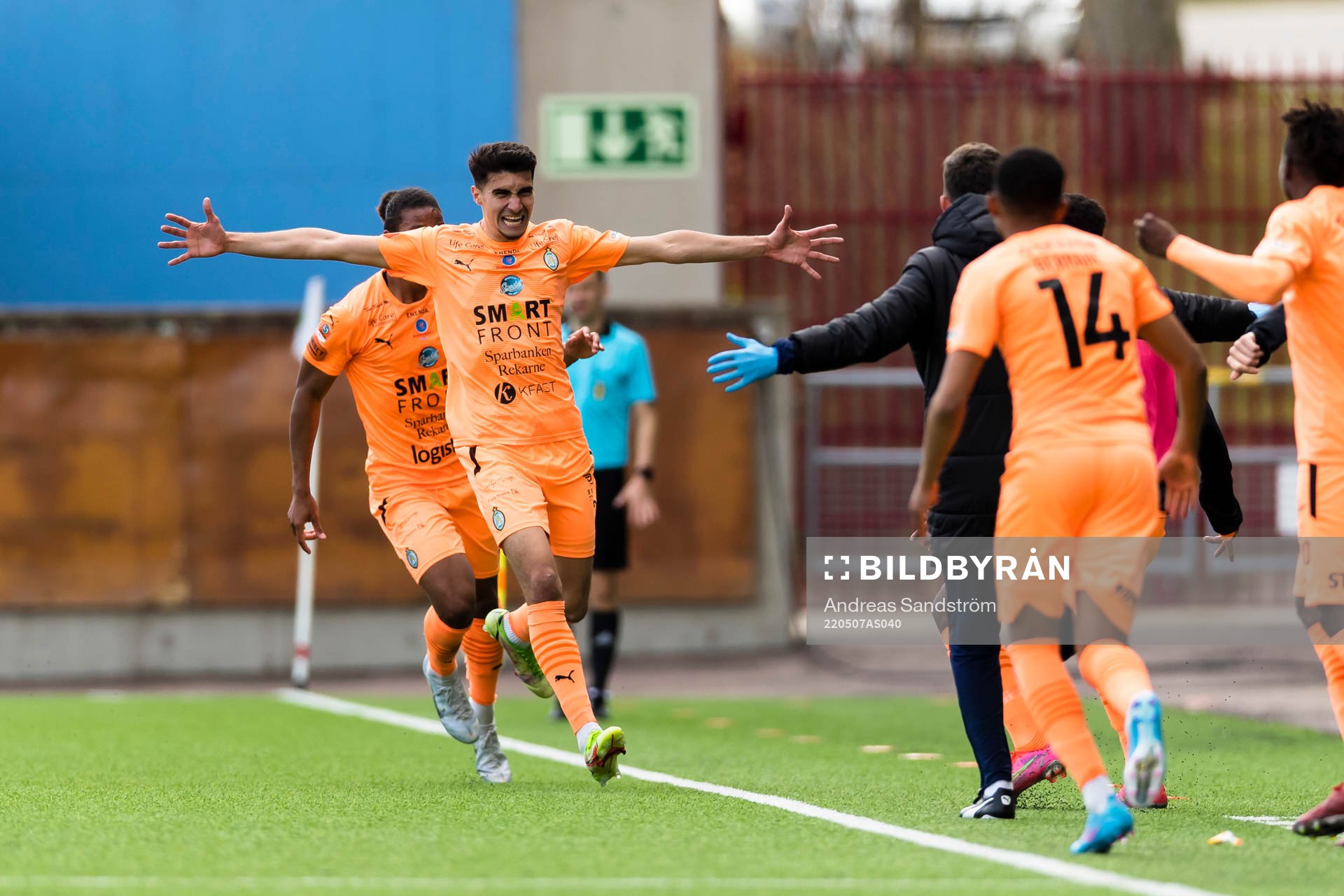 AFC Eskilstunas Amar Muhsin jublar