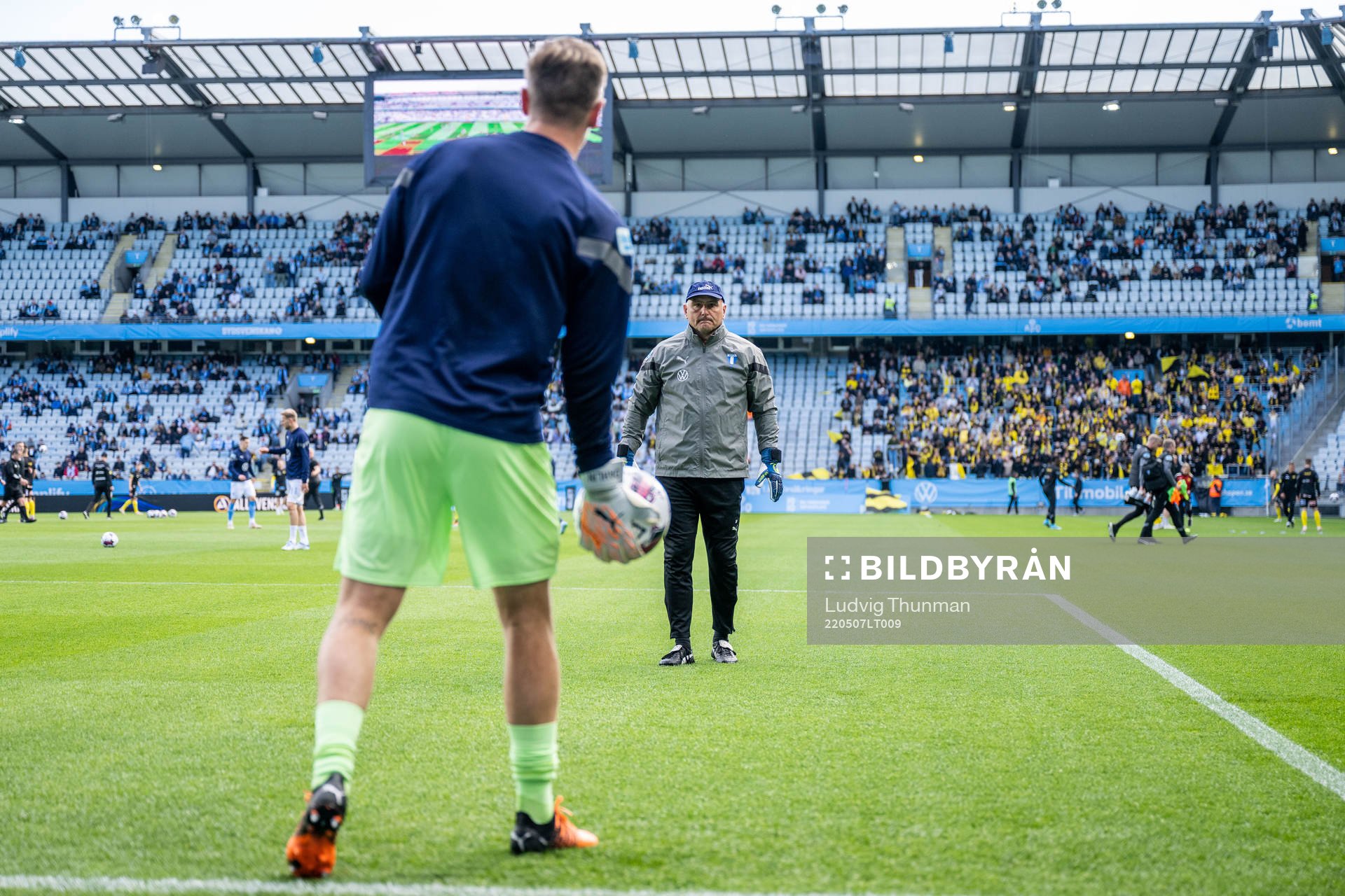 Malmö FFs målvakt Johan Dahlin och målvaktstränare