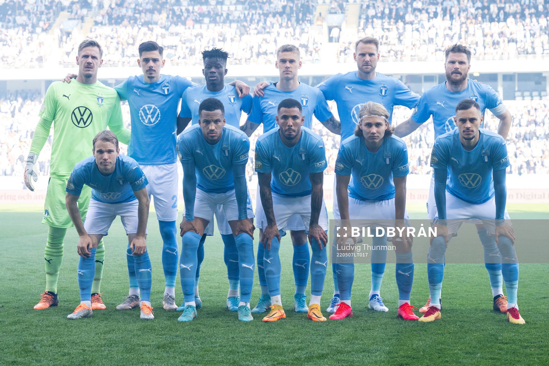 Malmö FFs målvakt Johan Dahlin, Dennis Hadzikadunic,