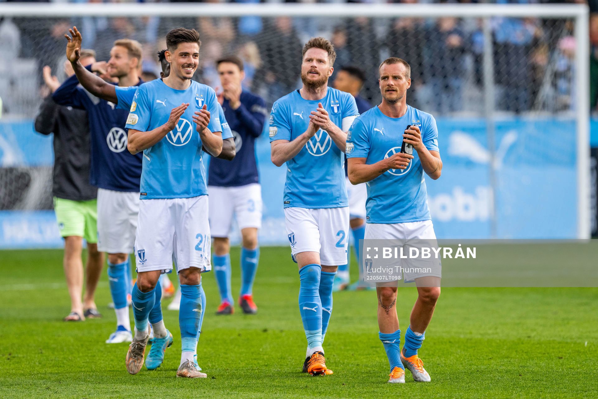 Malmö FFs Dennis Hadzikadunic, Lasse Nielsen och Eric