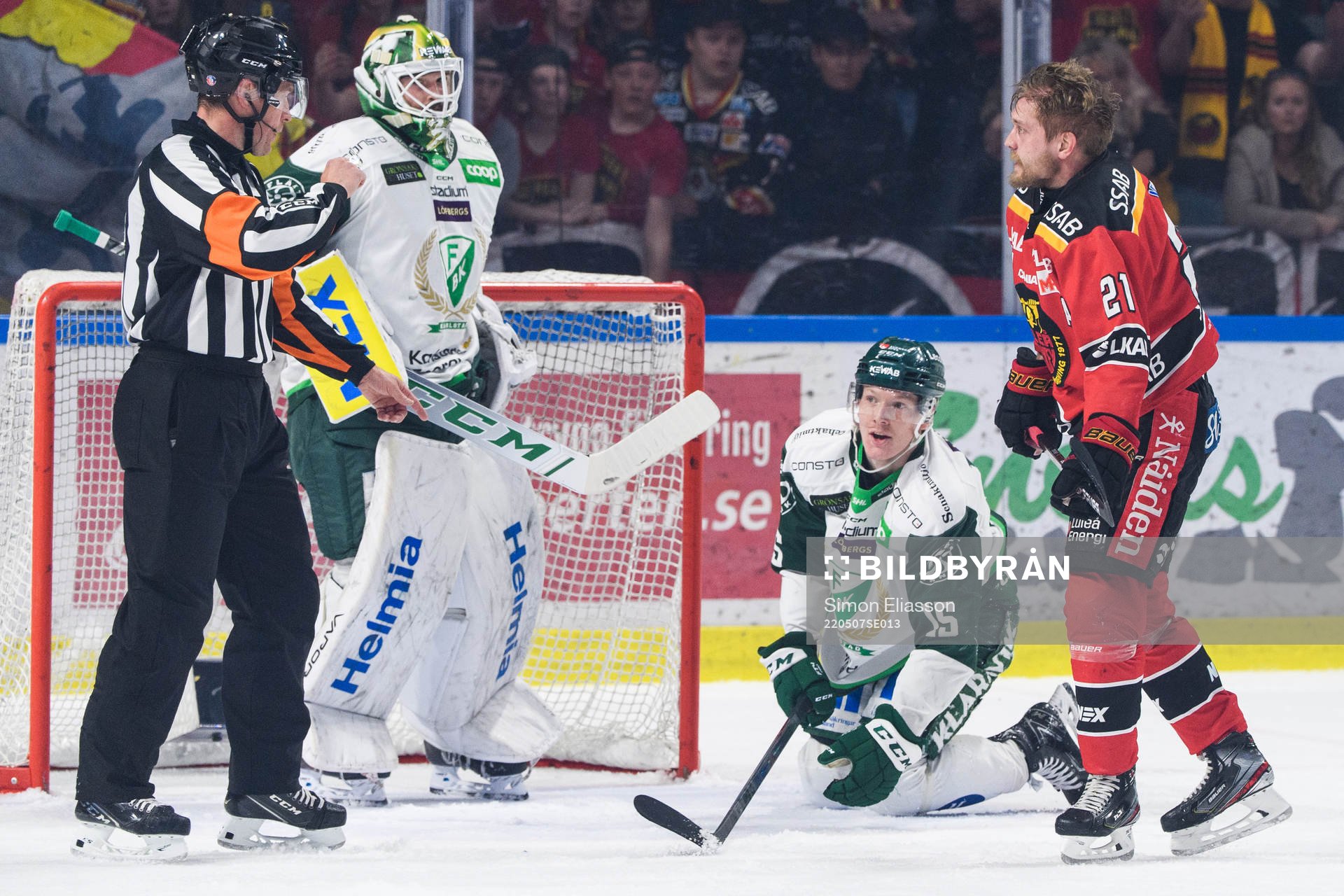 Luleås Juhani Tyrväinen och Färjestads Gustav Rydahl