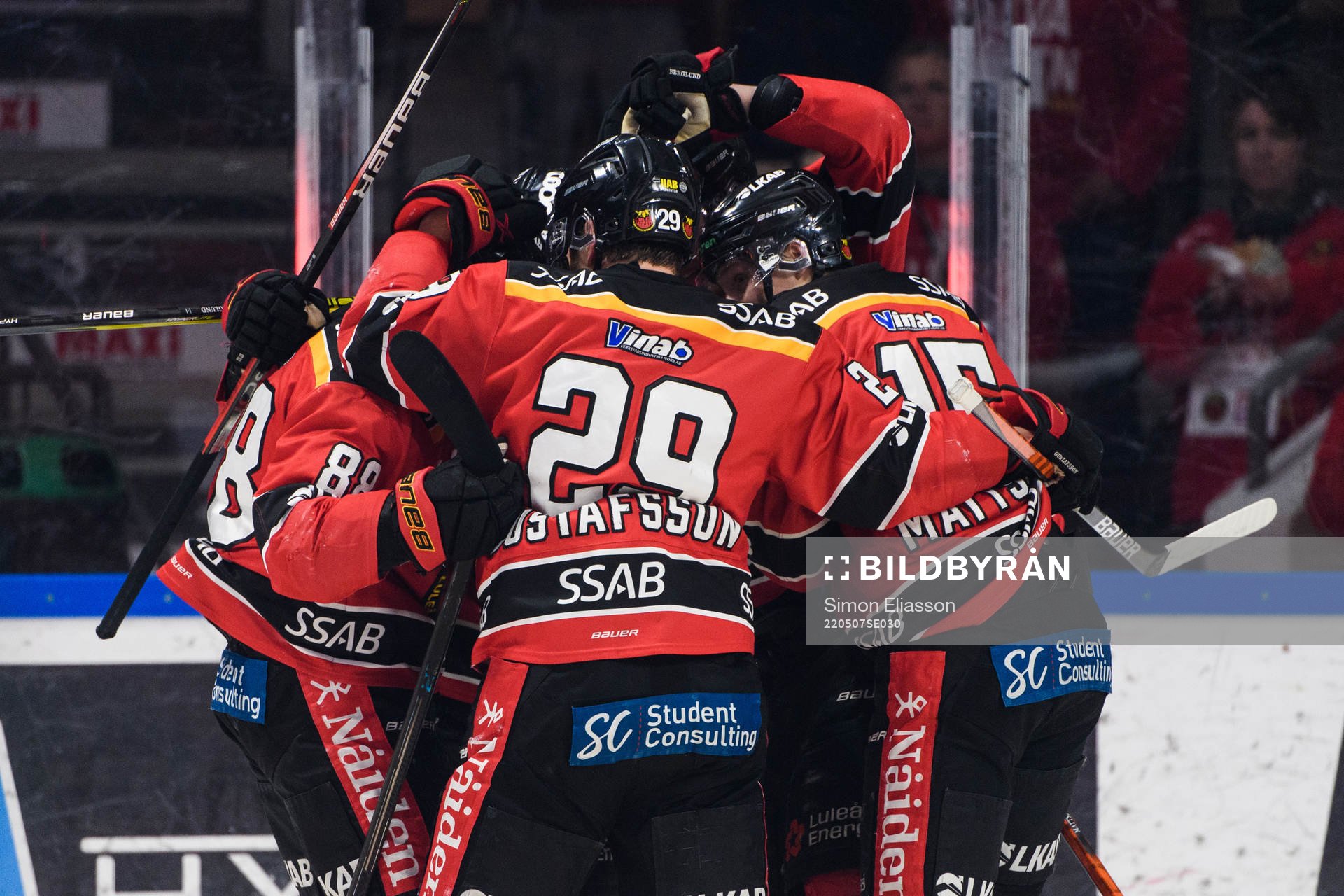 Luleås spelare jublar