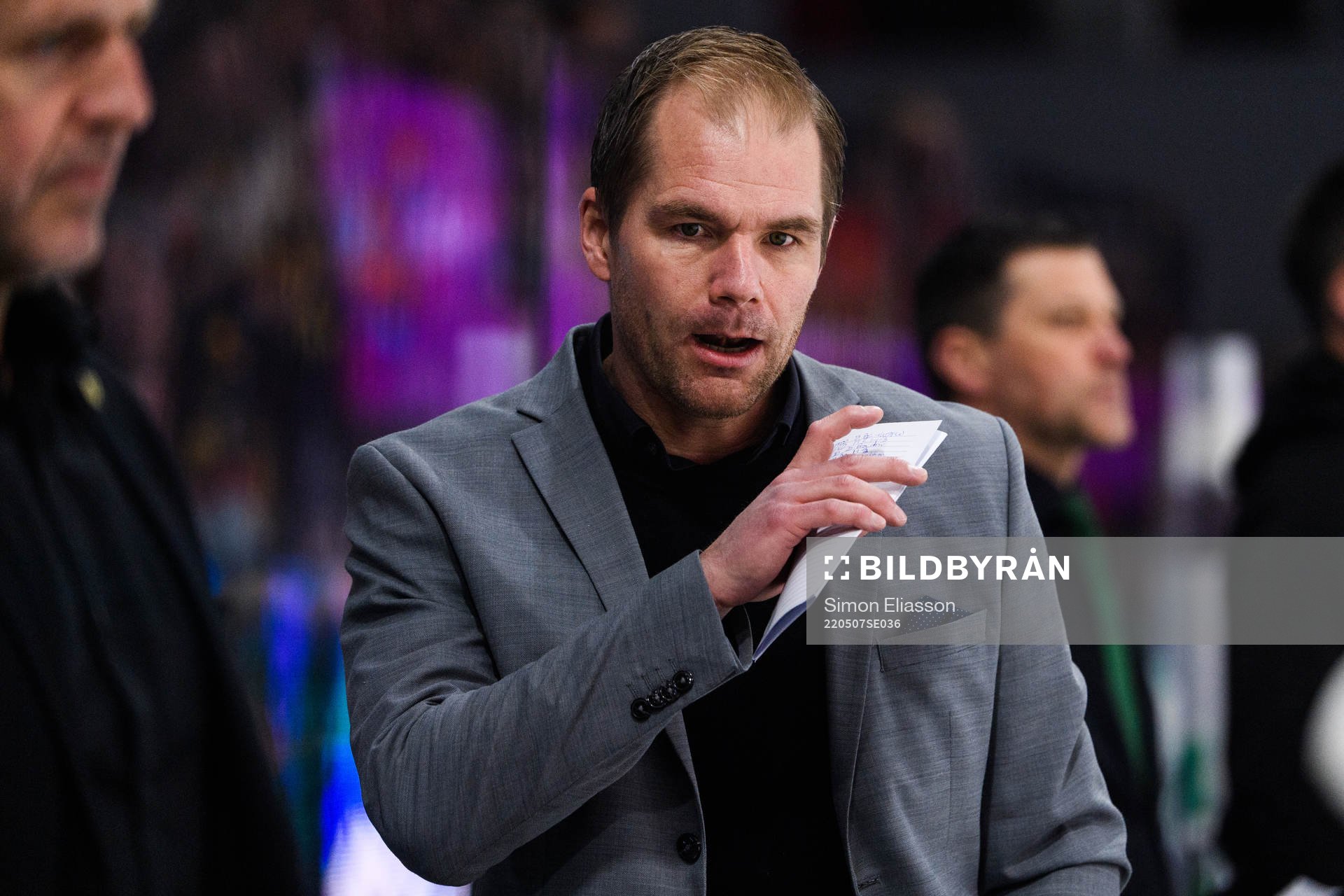 Färjestads tränare Tomas Mitell