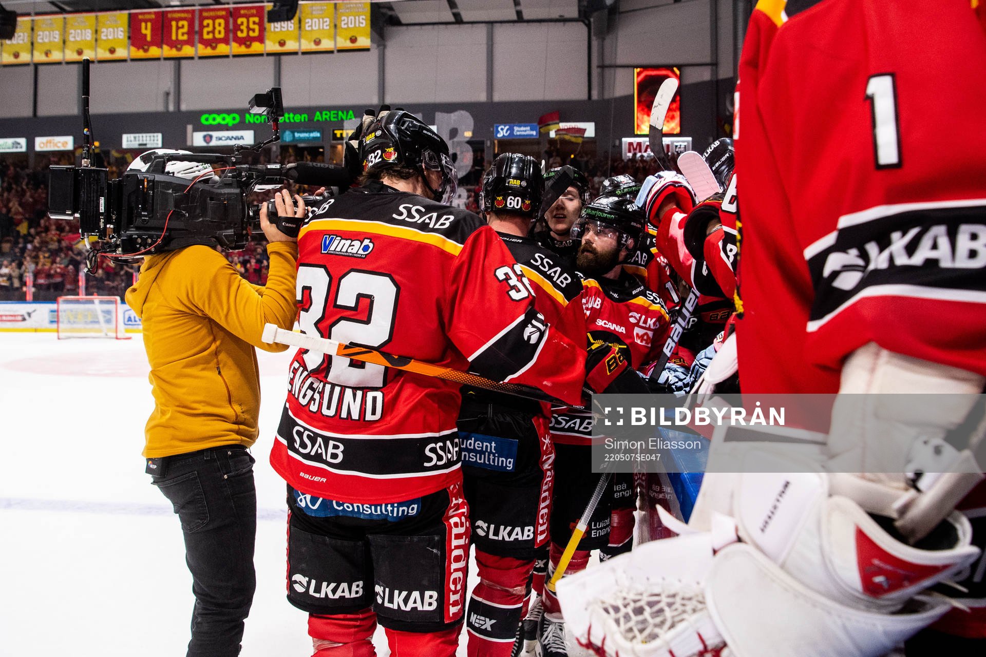 Luleås spelare jublar