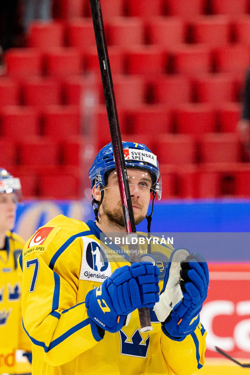 Henrik Tömmernes of Sweden celebrates