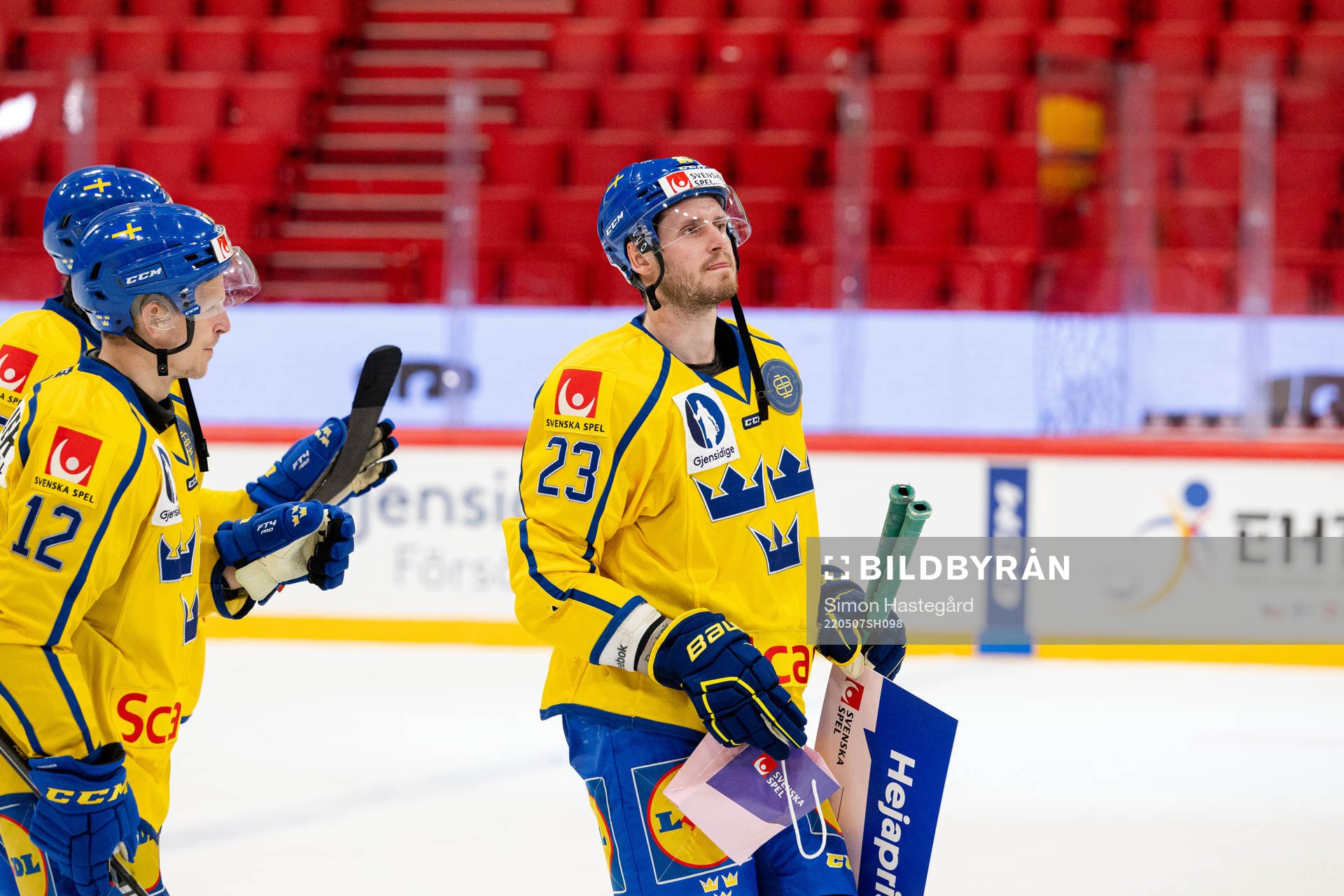 Oliver Ekman-Larsson of Sweden celebrates