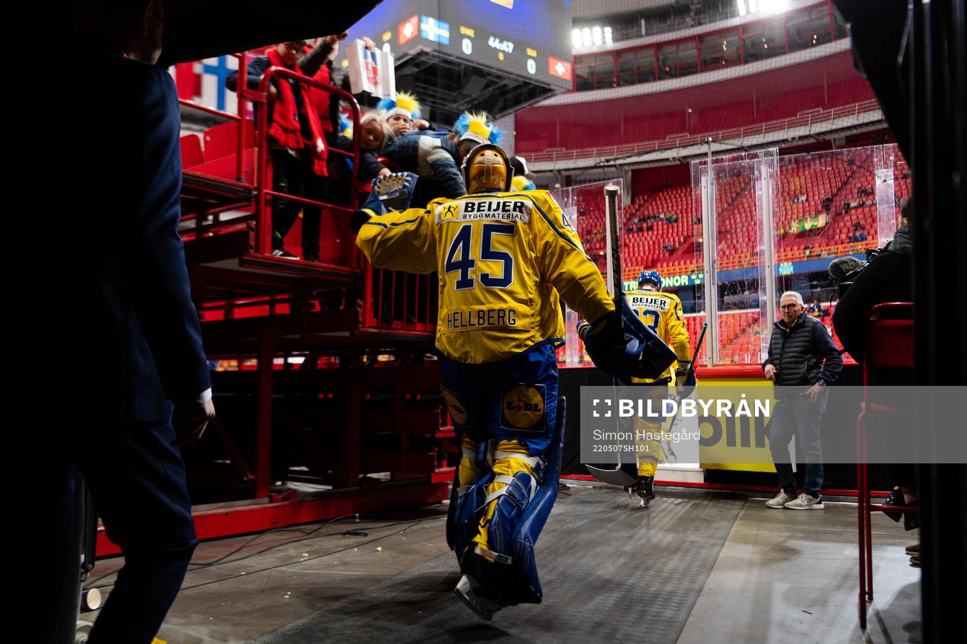 Goalkeeper Magnus Hellberg of Sweden