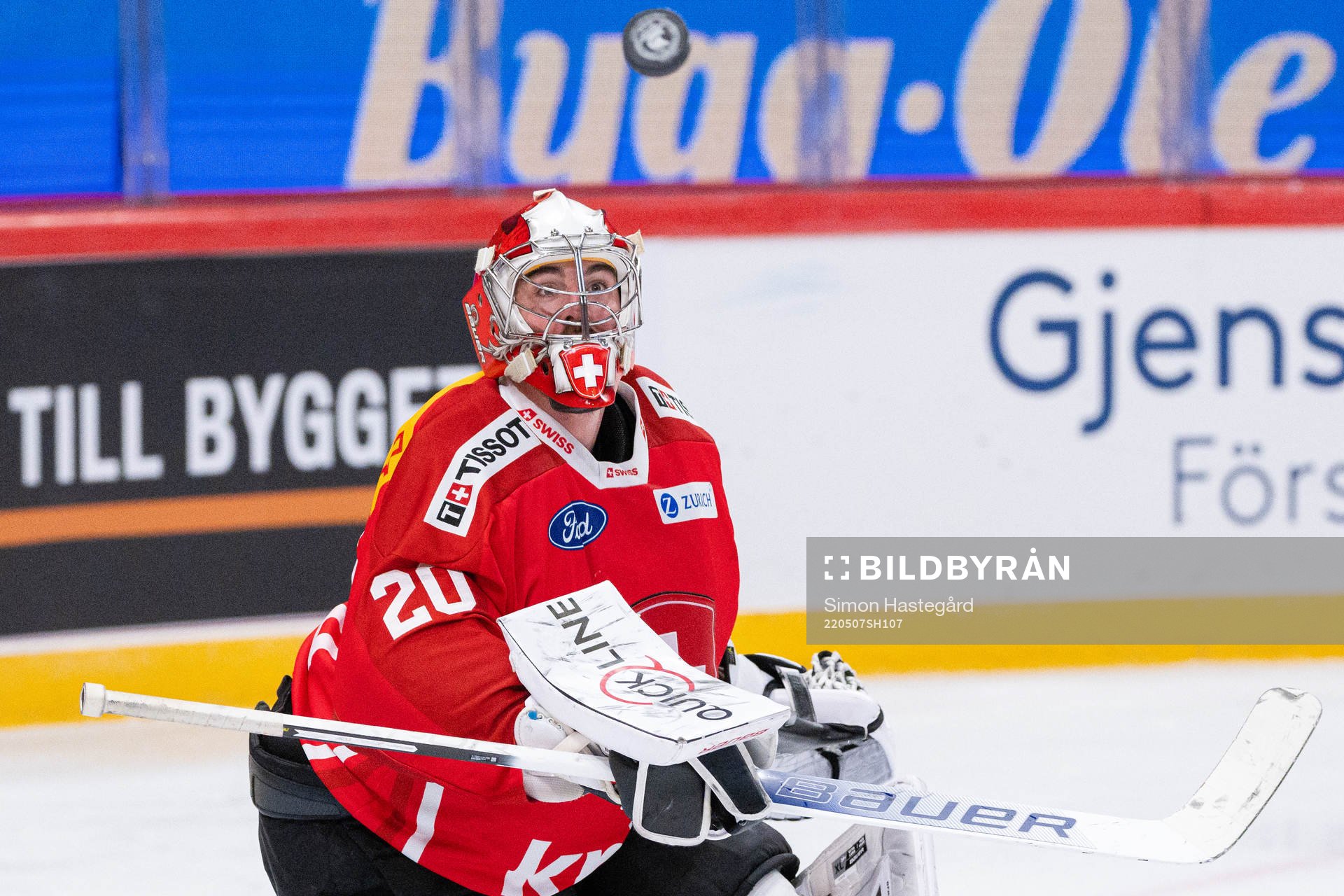 Goalkeeper Reto Berra of Switzerland