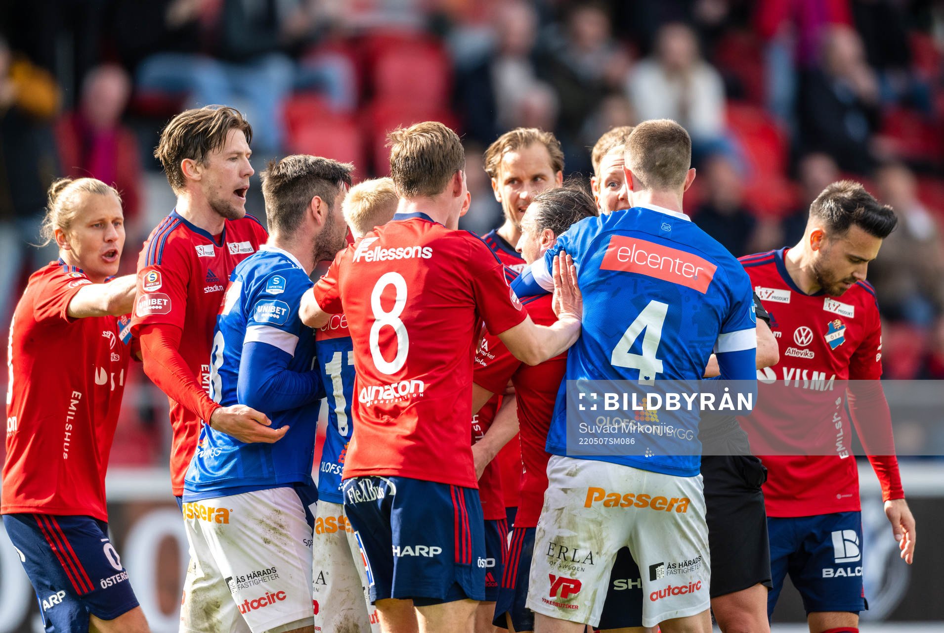 Bråk mellan Östers och Norrbys spelare