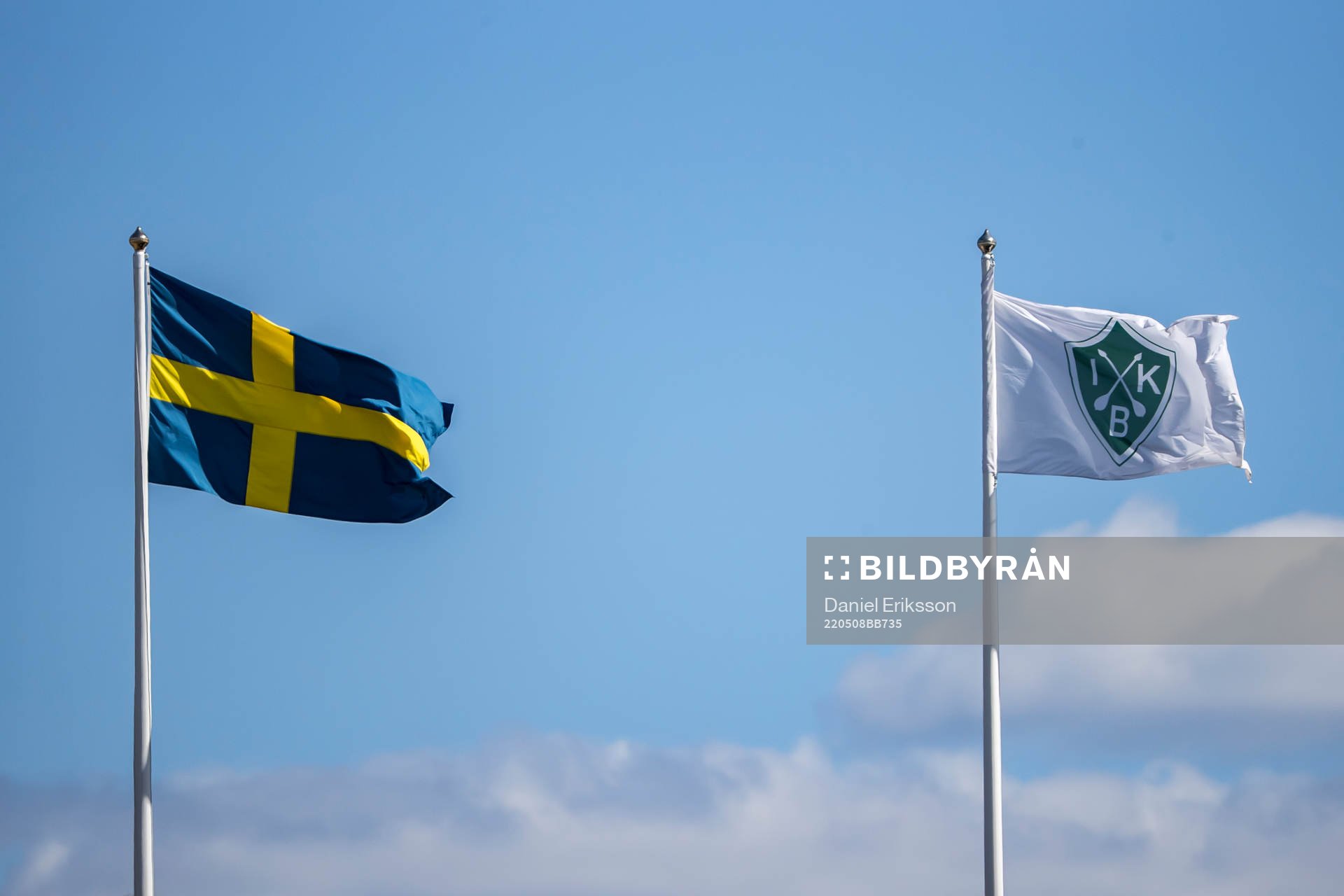 Svensk och IK Brage flagga