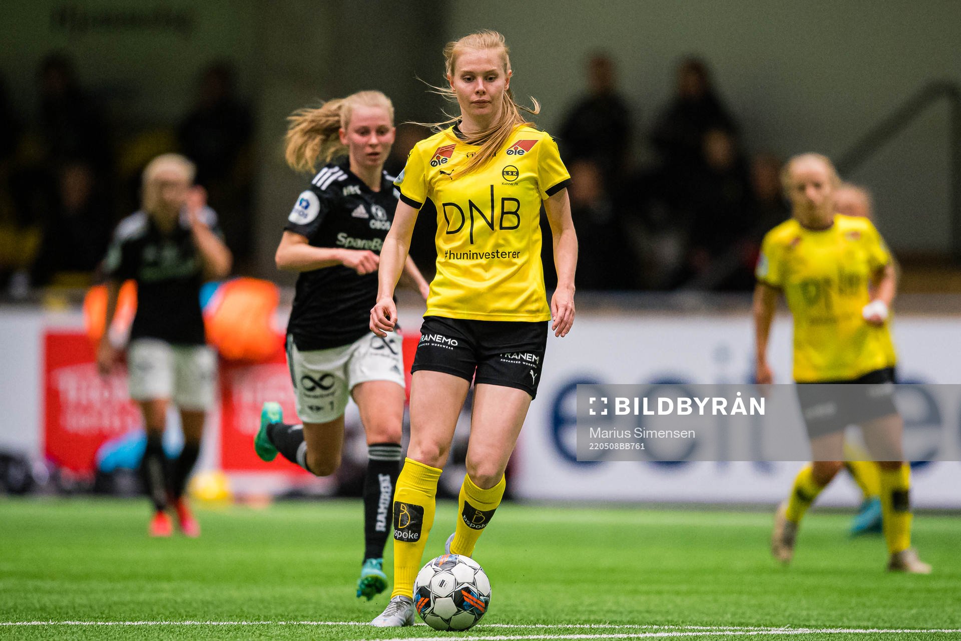 Malin Johnsen Brenn of LSK Kvinner during the Toppserien football match between LSK Kvinner and Rosenborg on May 8, 2022 in Lillestrøm.