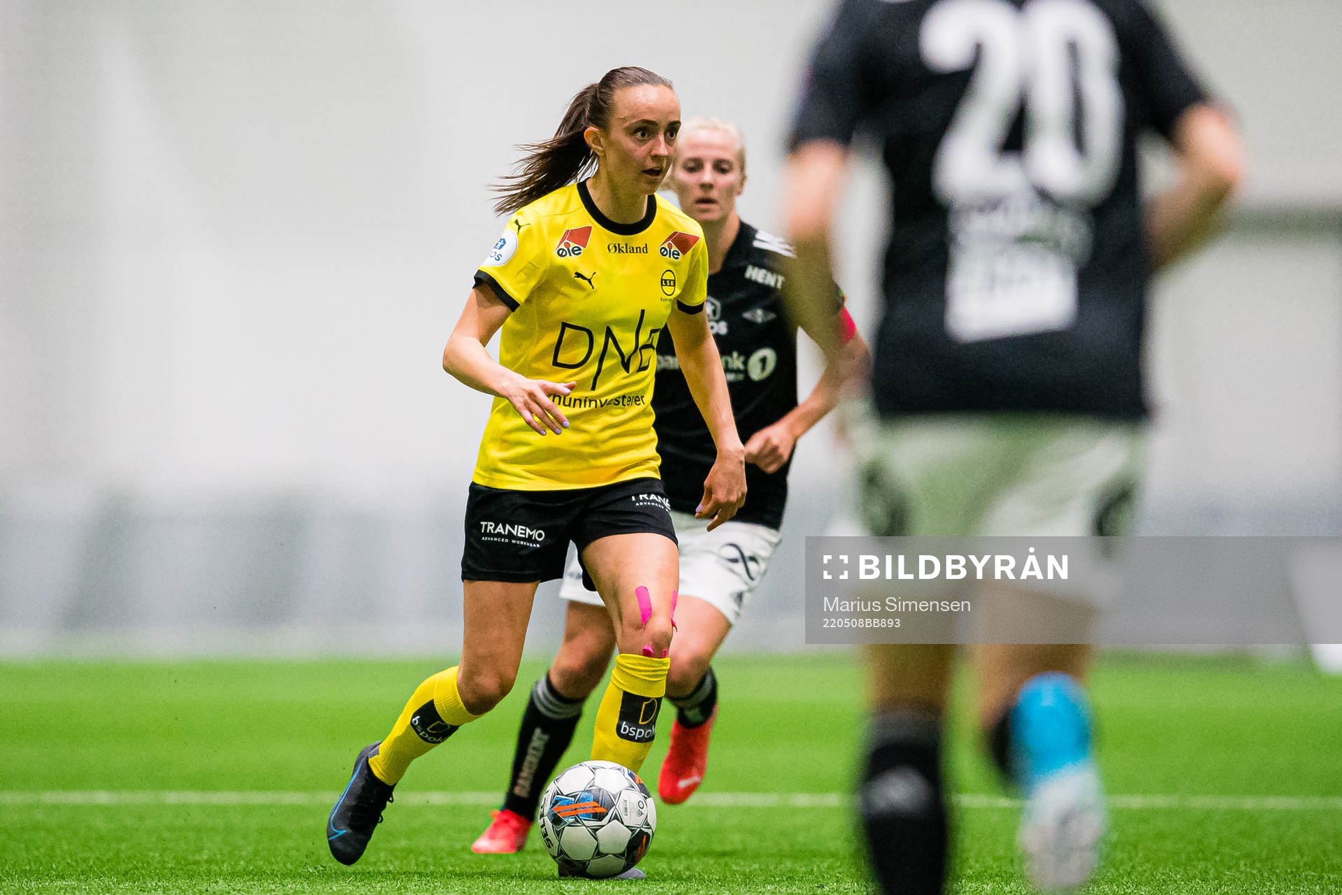 Andrea Wilmann of LSK Kvinner during the Toppserien football match between LSK Kvinner and Rosenborg on May 8, 2022 in Lillestrøm.