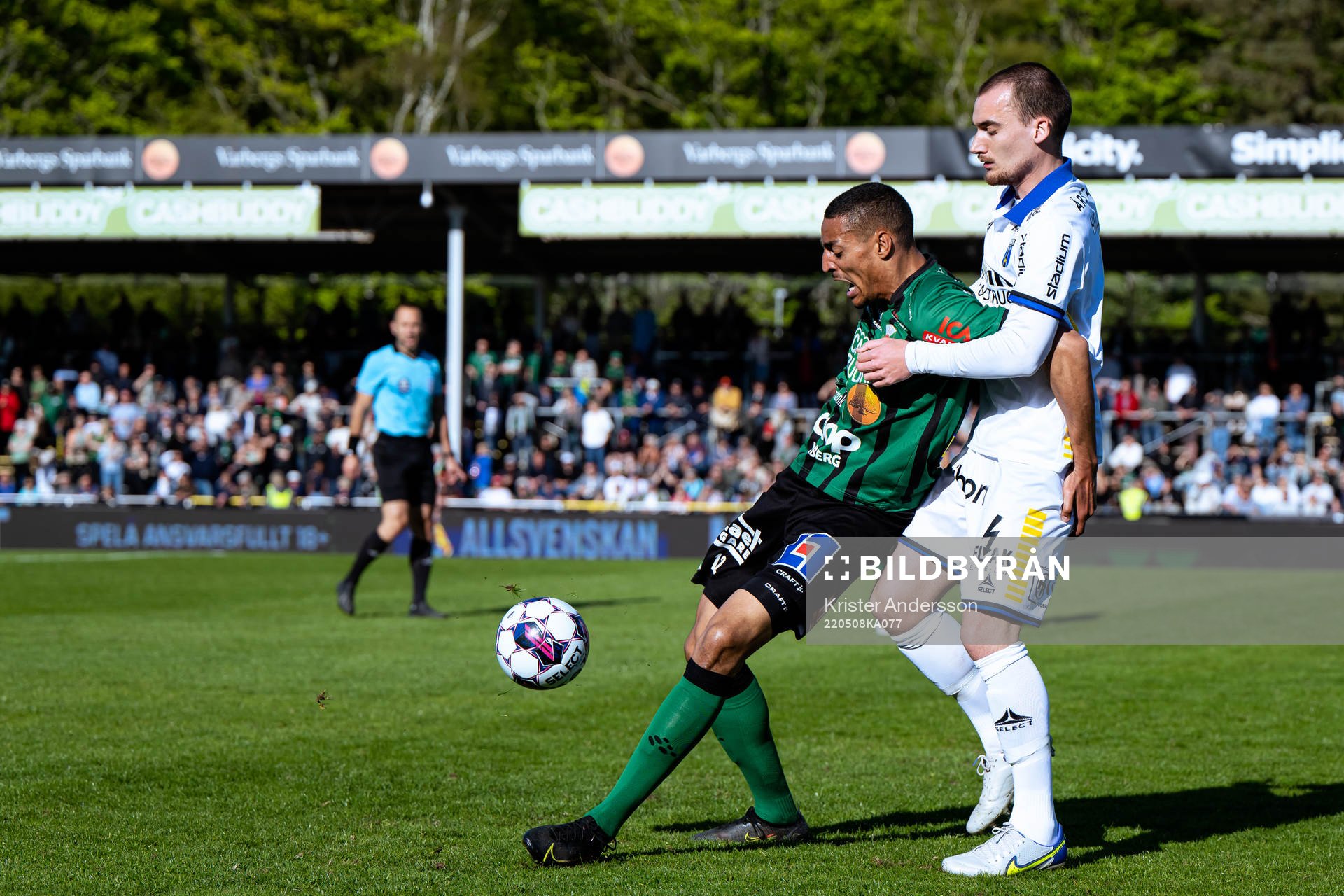 Varbergs Simon Karlsson Adjei och Sirius Adam Hellborg