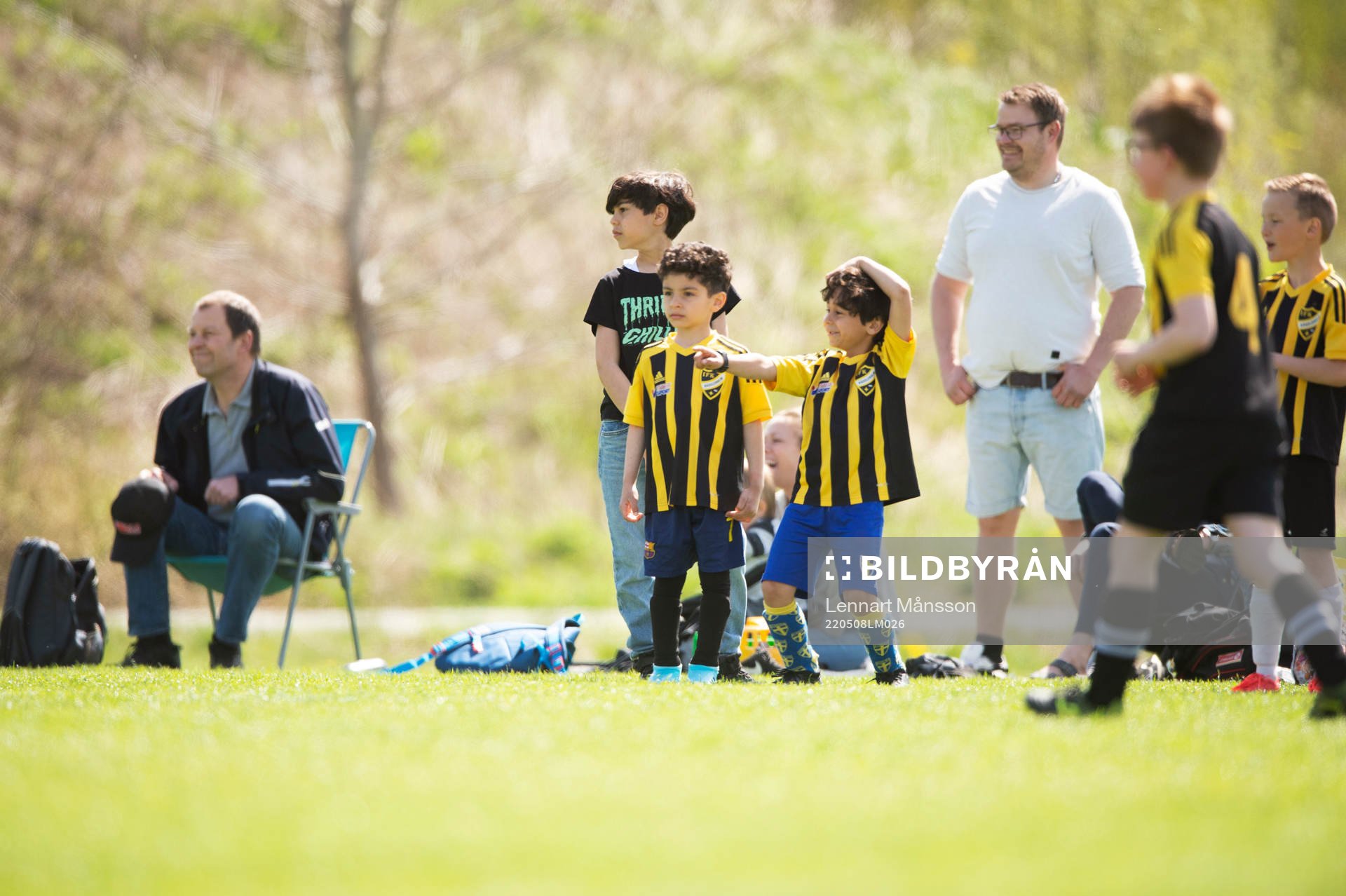 i matchen för pojkar födda 2014 (U8) mellan IFK Hässleholm och Broby IF i Hässleholm 8 maj 2022.
