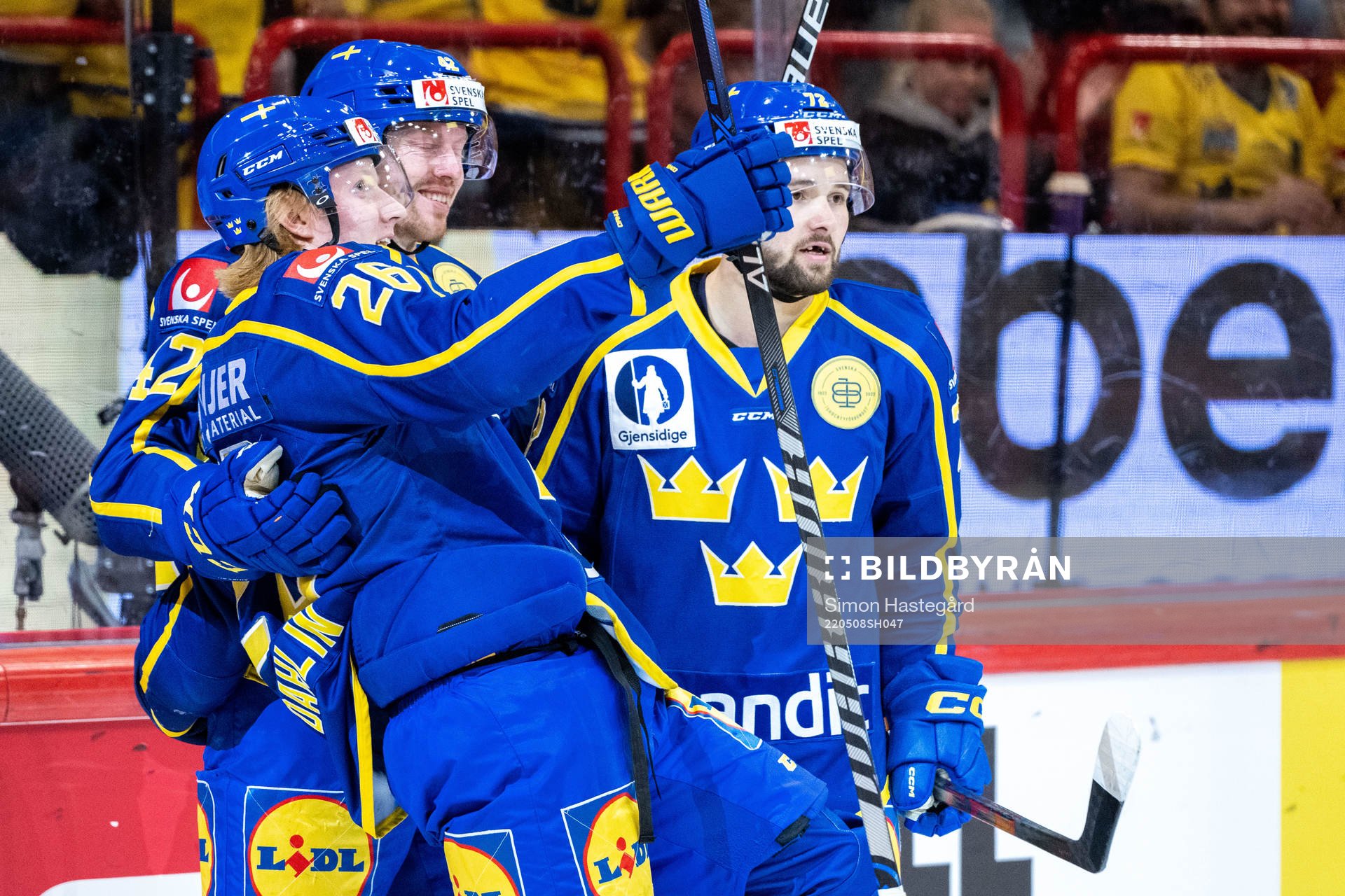 Rasmus Dahlin, Joakim Nordström and Emil Bemström of