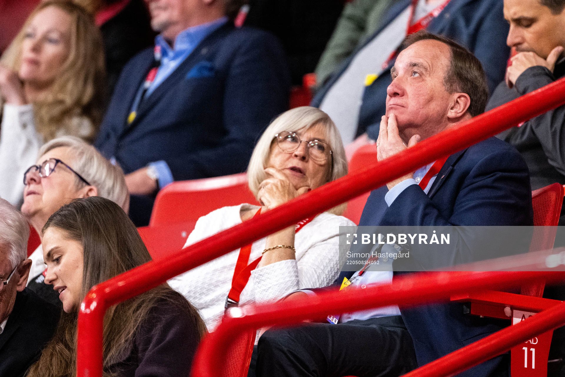 Former Prime Minister of Sweden Stefan Löfven in the stands