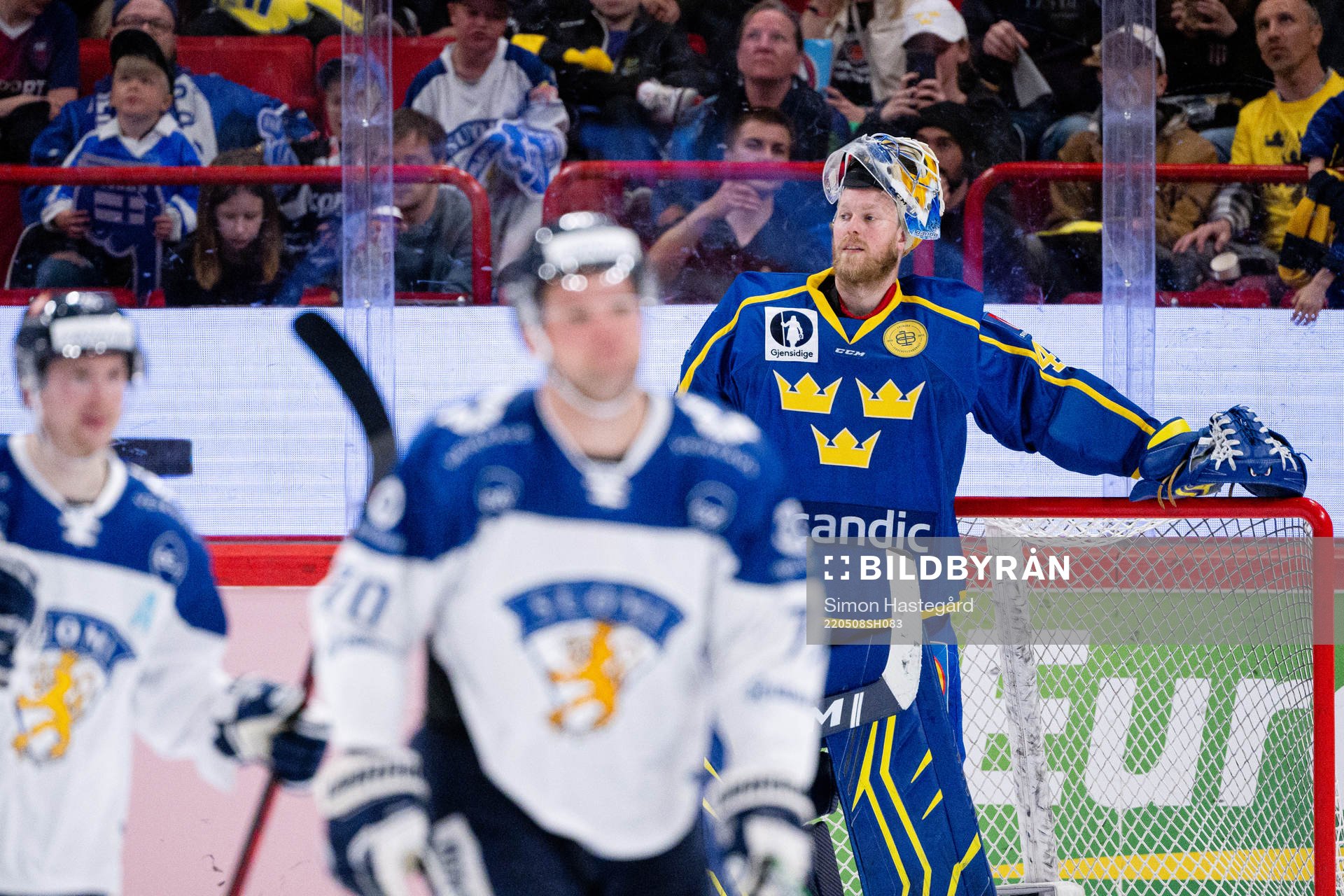 Goalkeeper Magnus Hellberg of Sweden looks dejected