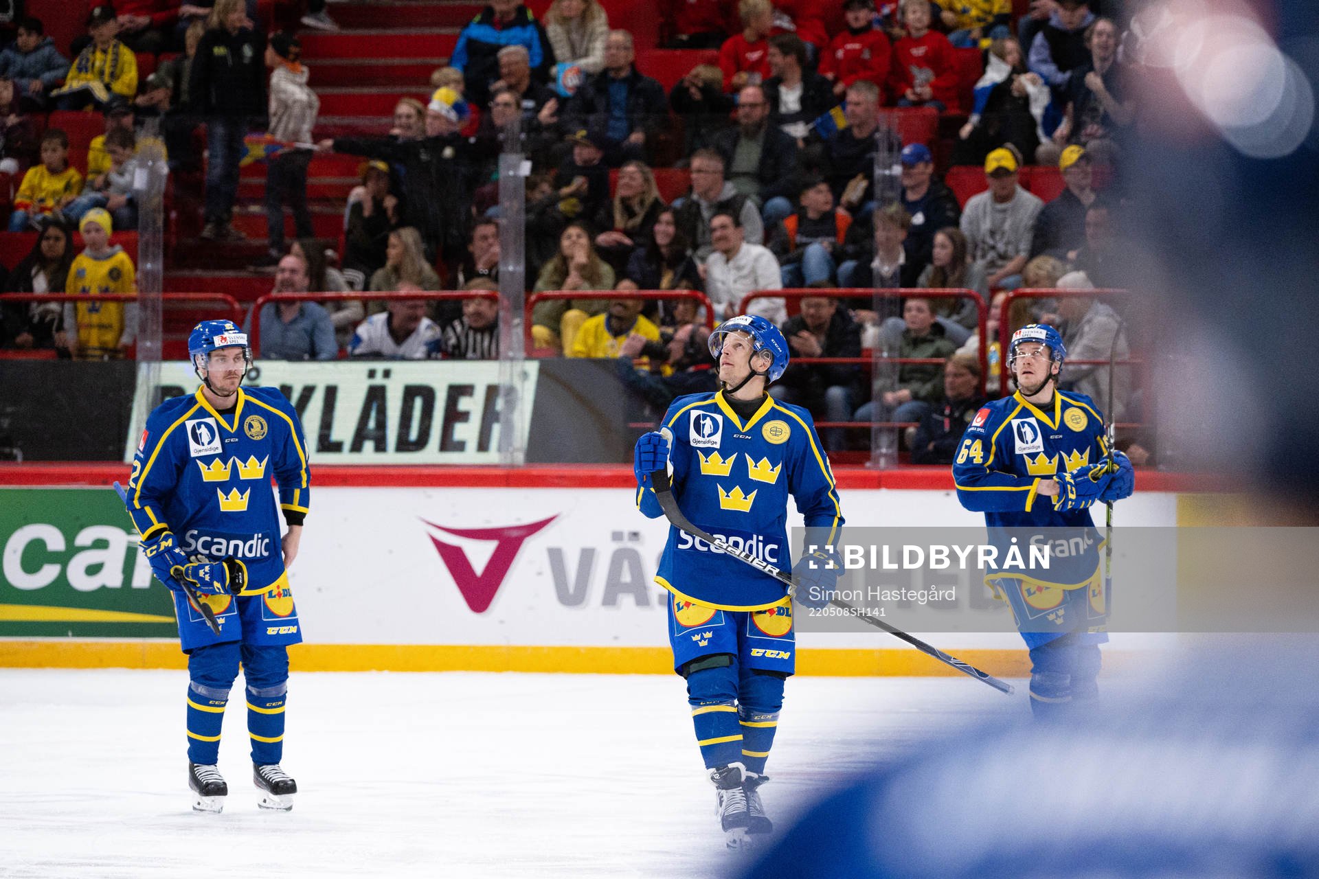 Joel Kellman, Max Friberg and Jonathan Pudas of Sweden