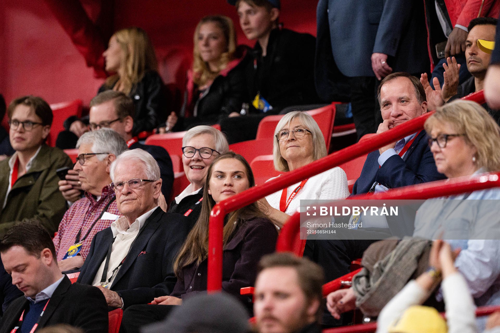 Former Prime Minister of Sweden Stefan Löfven in the stands
