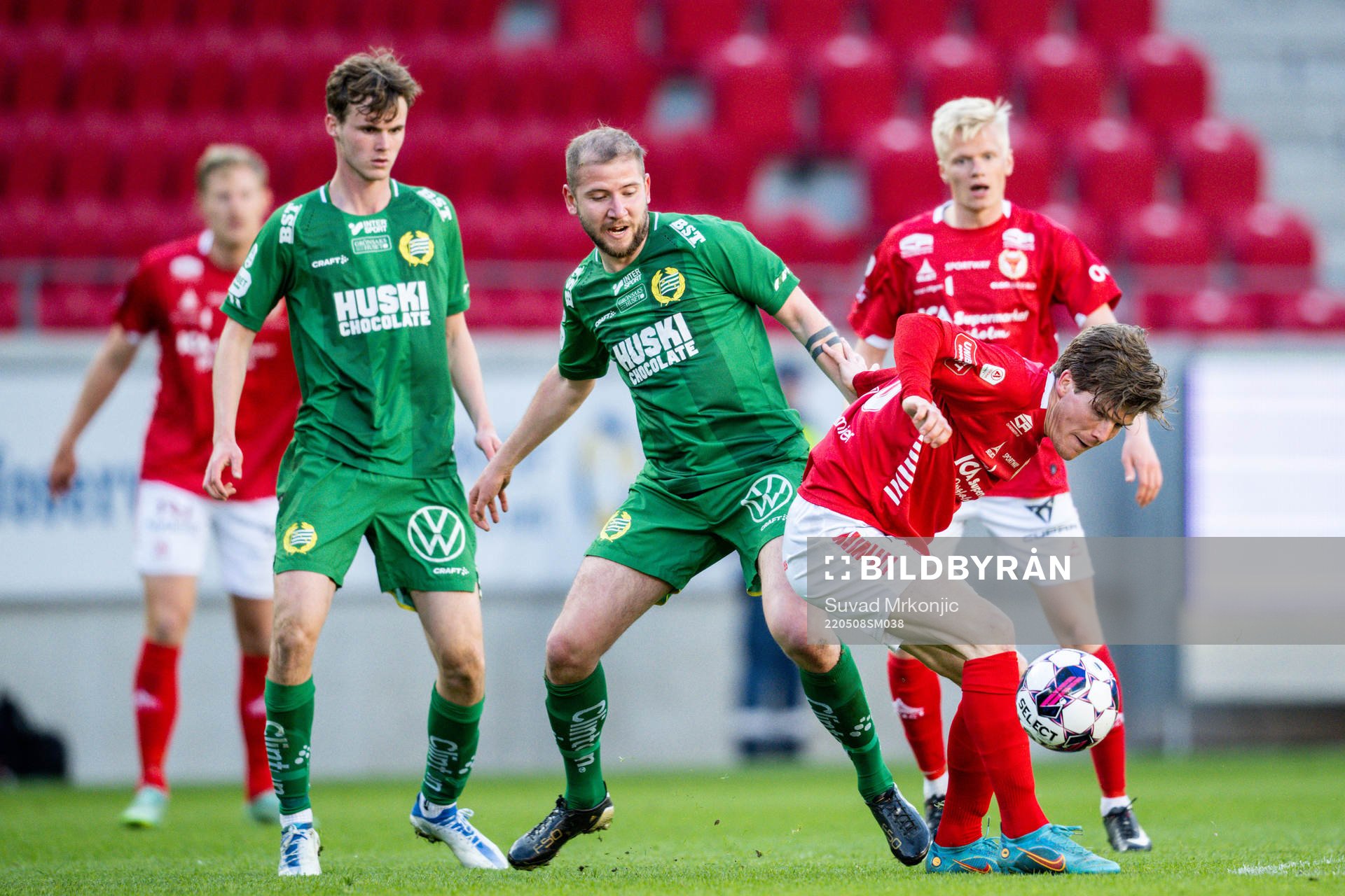 Hammarbys Darijan Bojanic och Kalmars Oliver Berg