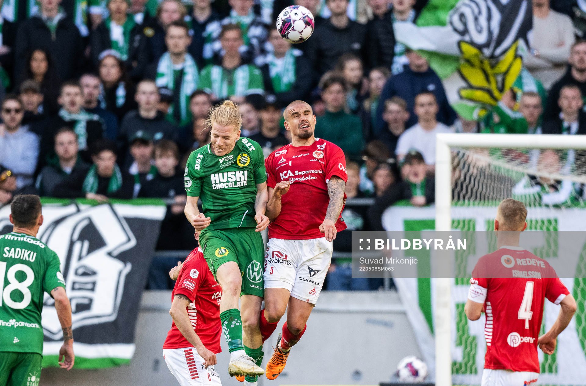 Hammarbys Gustav Ludwigson och Kalmars Douglas Bergqvist