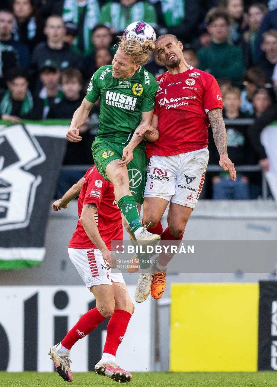 Hammarbys Gustav Ludwigson och Kalmars Douglas Bergqvist