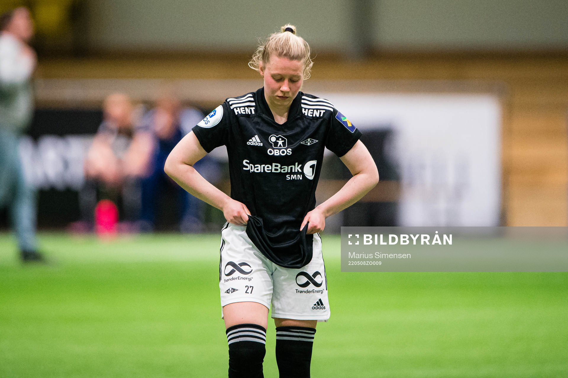 Selma Sol Magnusdottir of Rosenborg looks dejected
