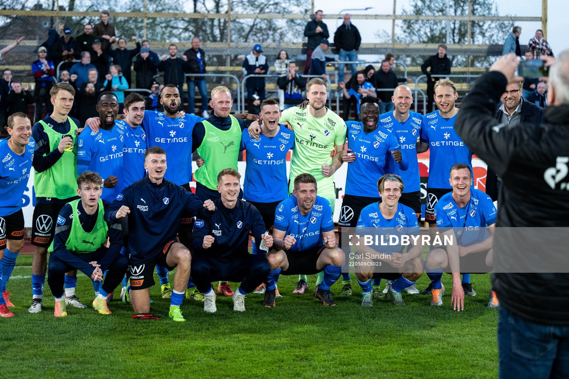 Halmstads spelare jublar