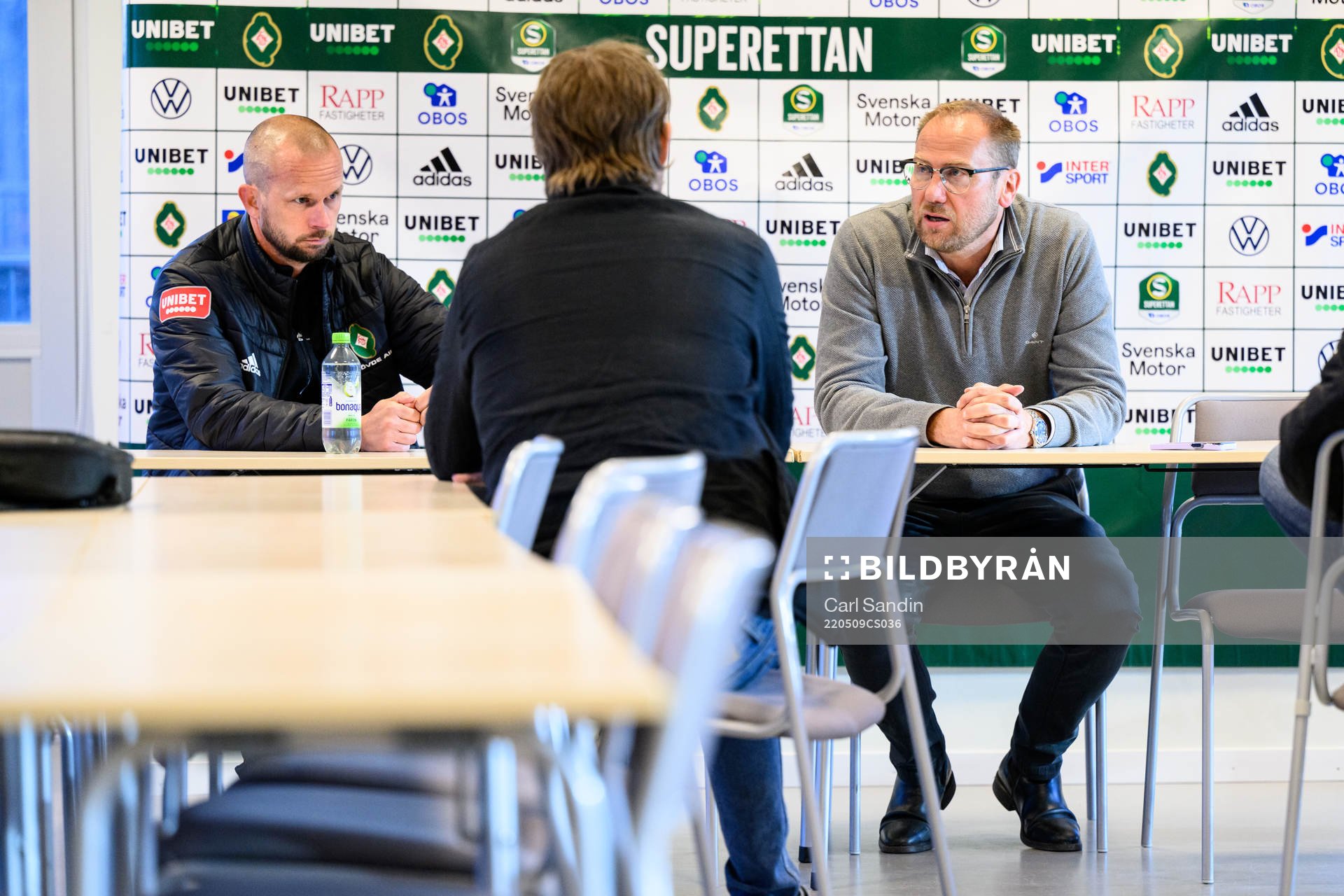 Skövdes tränare Tobias Linderoth och Halmstads tränare