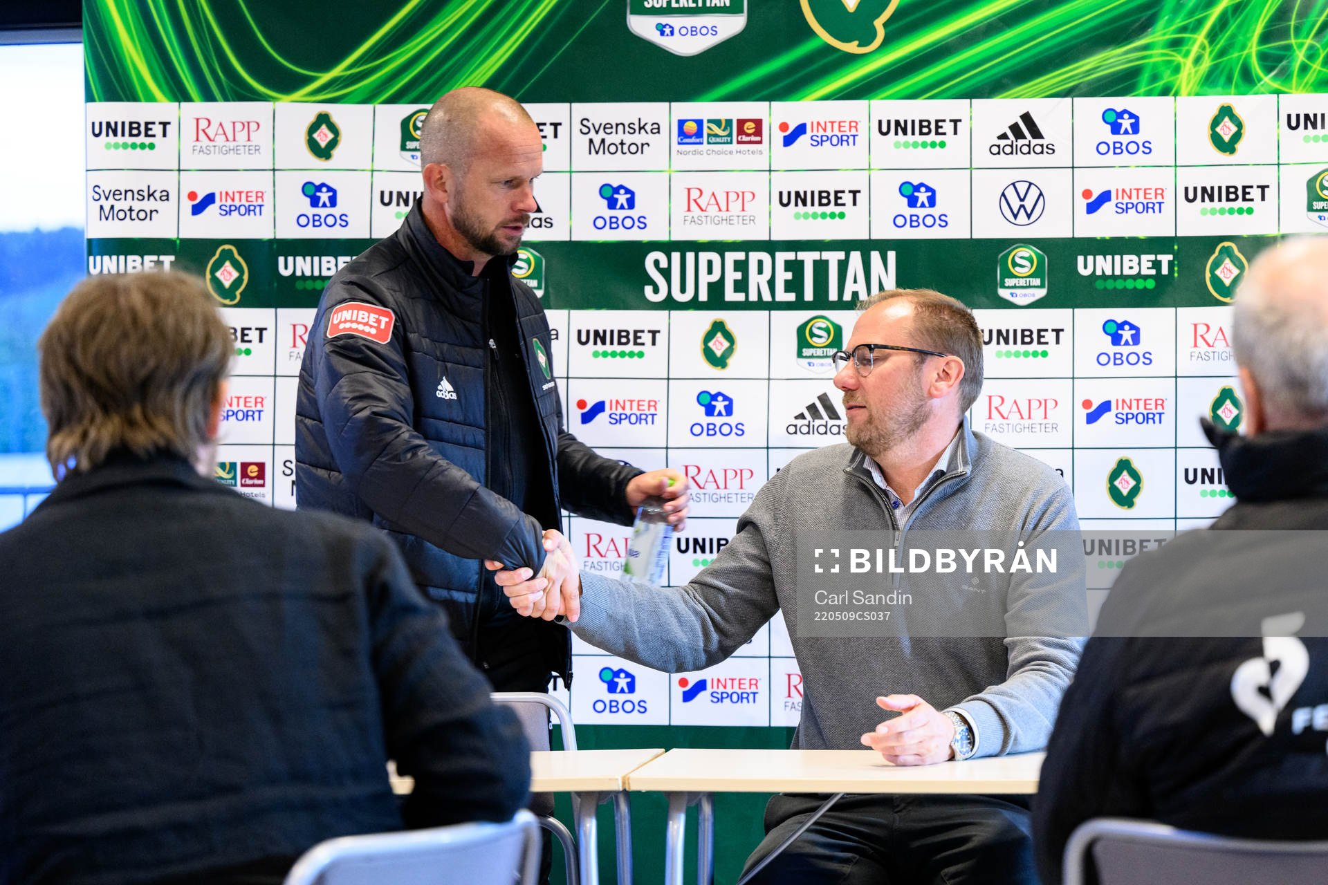 Skövdes tränare Tobias Linderoth och Halmstads tränare