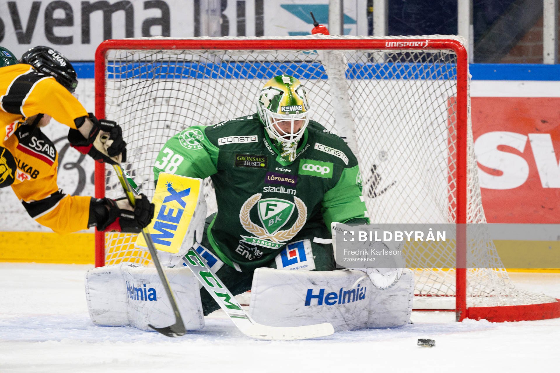 Färjestads målvakt Dominik Furch