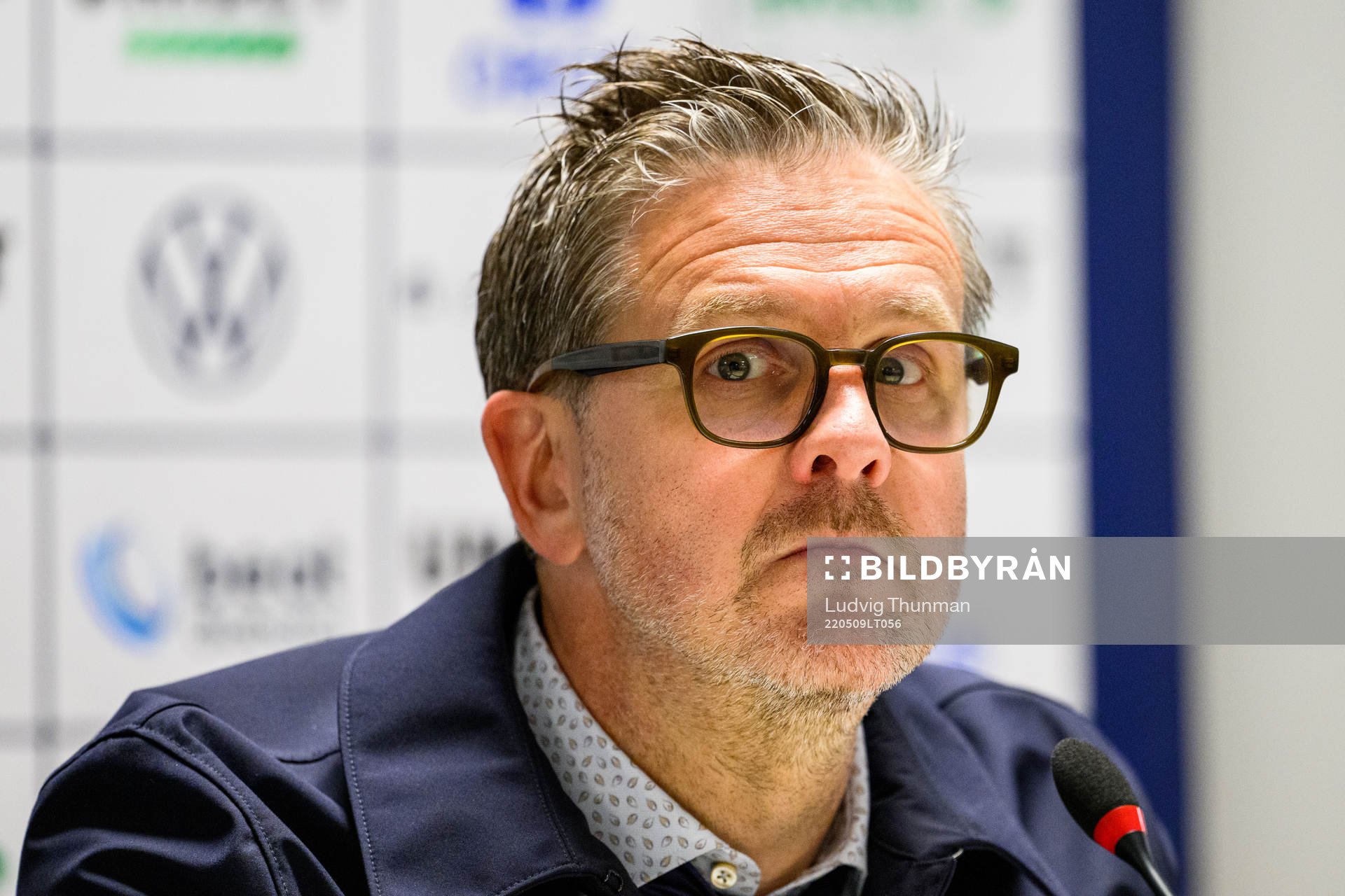 IFK Norrköpings tränare Rikard Norling under presskonferensen efter fotbollsmatchen i Allsvenskan mellan Helsingborg och IFK Norrköping den 9 maj 2022 i Helsingborg.
