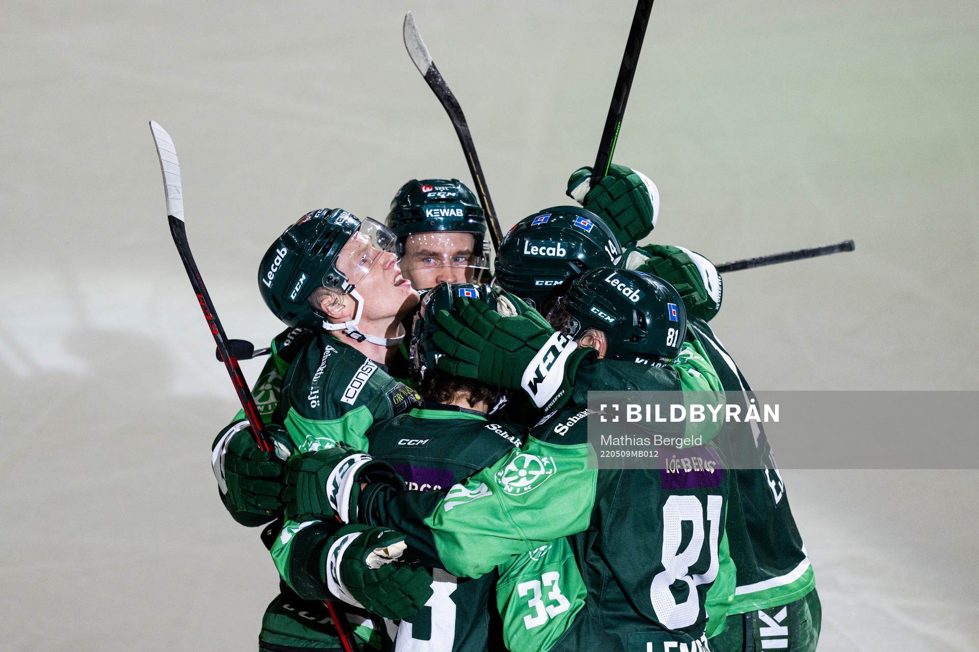 Färjestads Gustav Rydahl, Joakim Nygård och Theodor