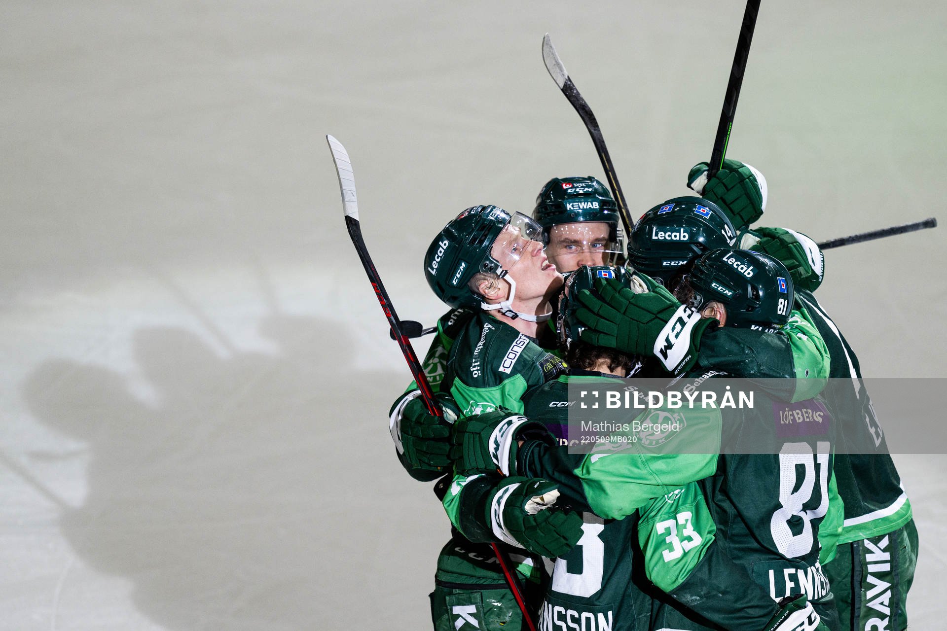 Färjestads Gustav Rydahl, Joakim Nygård och Theodor