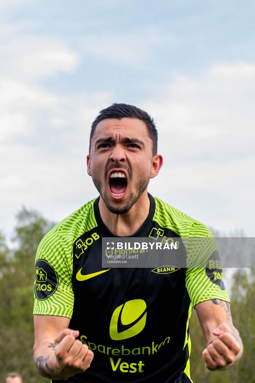 Niklas Castro of Brann celebrates