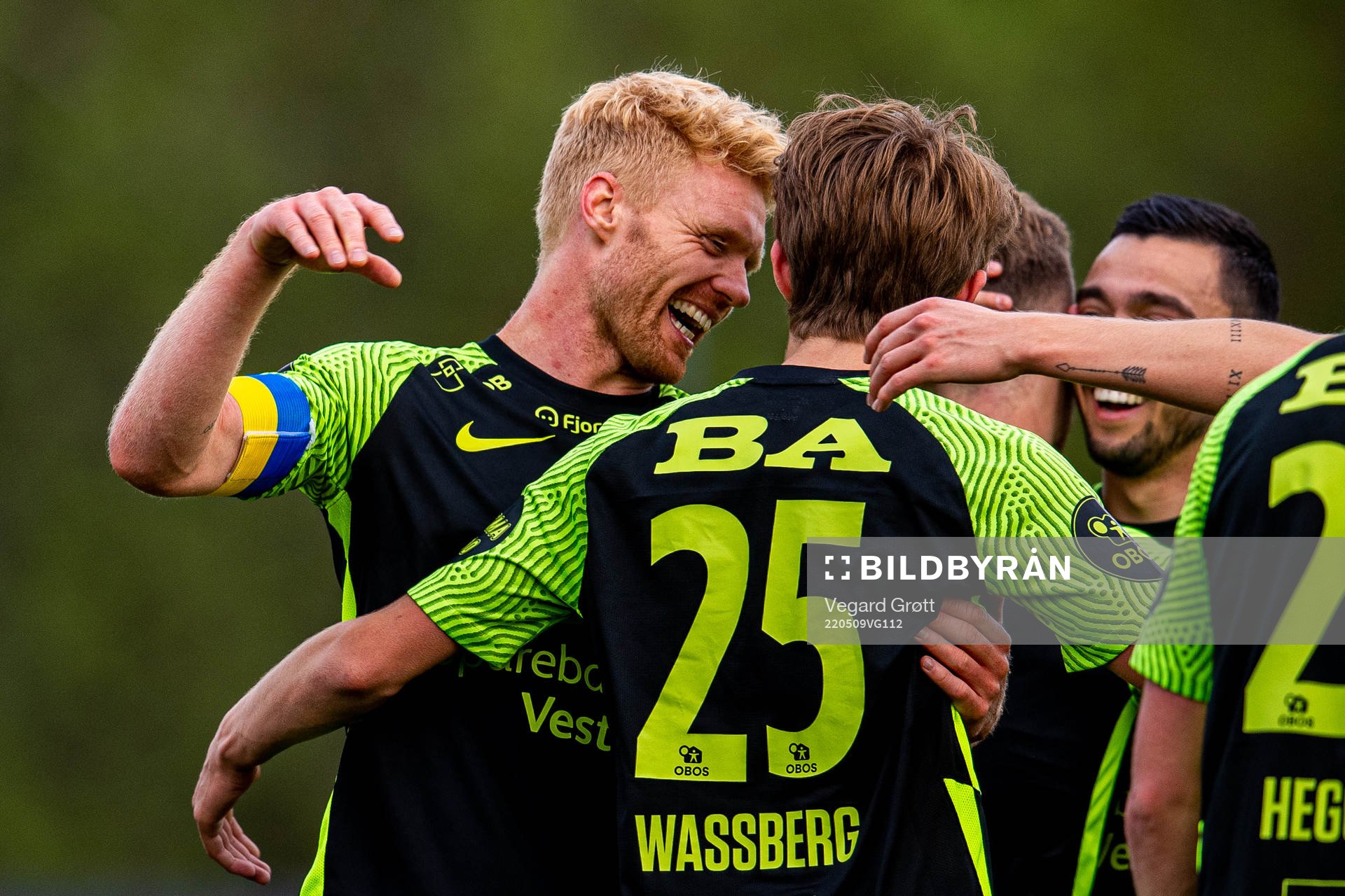Niklas Jensen Wassberg of Brann celebrates with Sivert