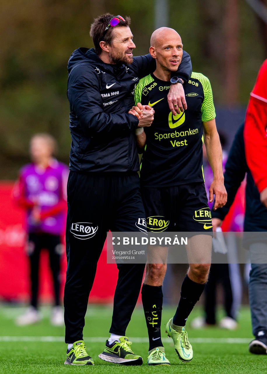 Eirik Horneland, head coach of Brann, and Ruben Kristiansen