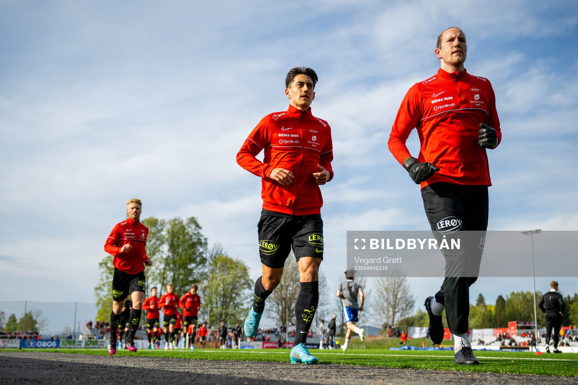 Svenn Crone and goalkeeper Eirik Holmen Johansen of Brann