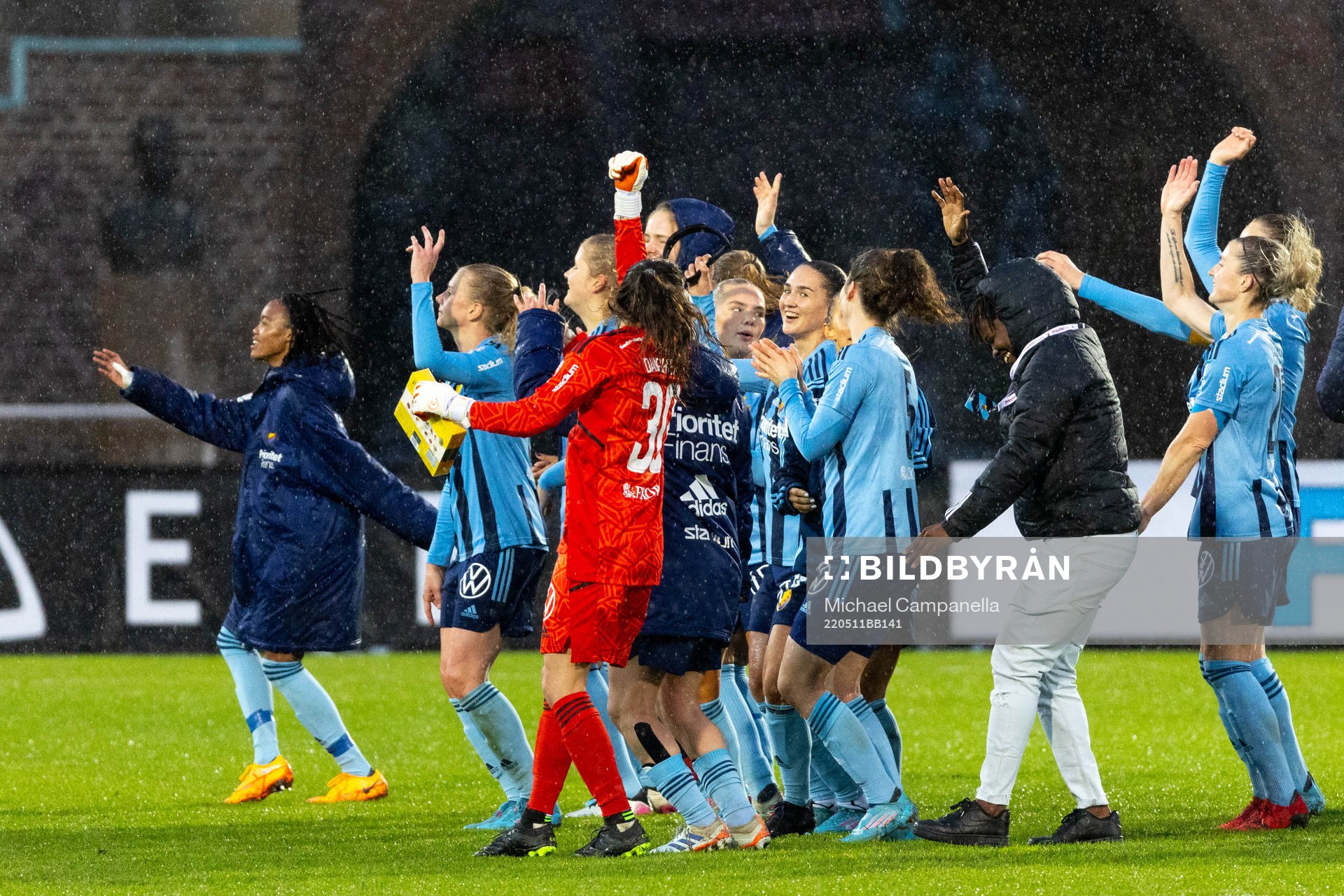 Djurgårdens spelare jublar