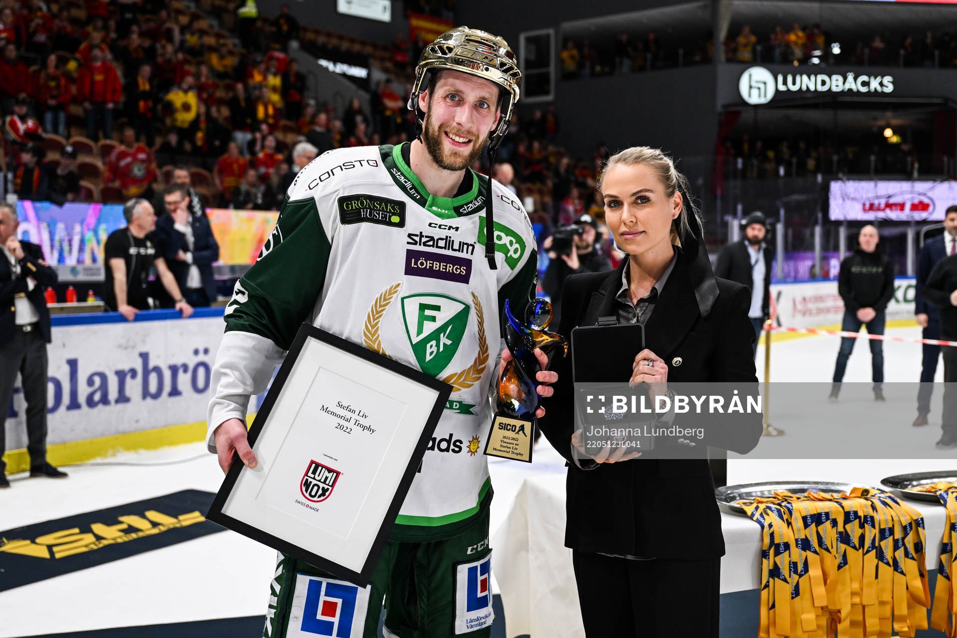 Färjestads Per Åslund tilldelas Stefan Liv memorial av