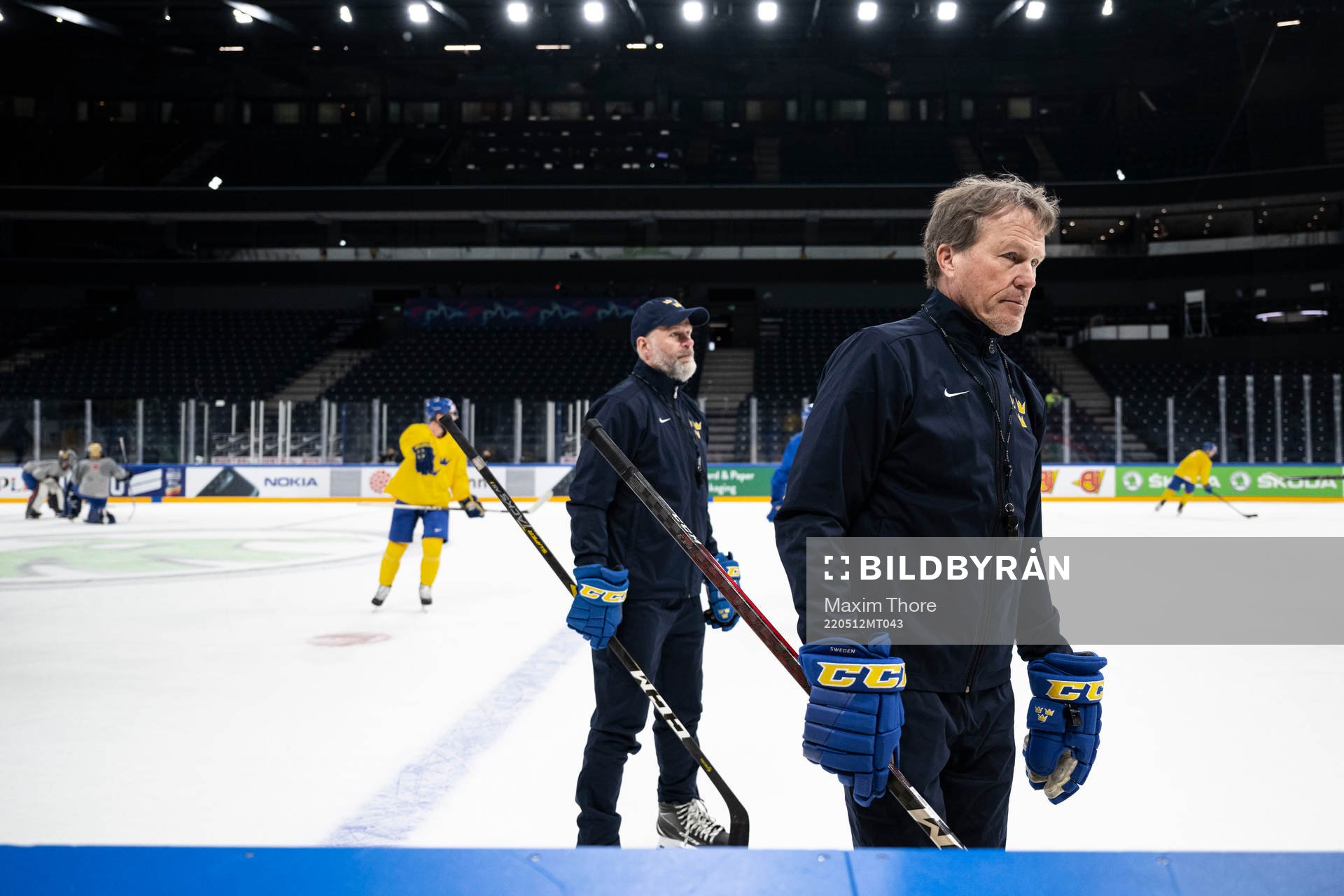 Assistant coach Markus Åkerblom and head coach Johan
