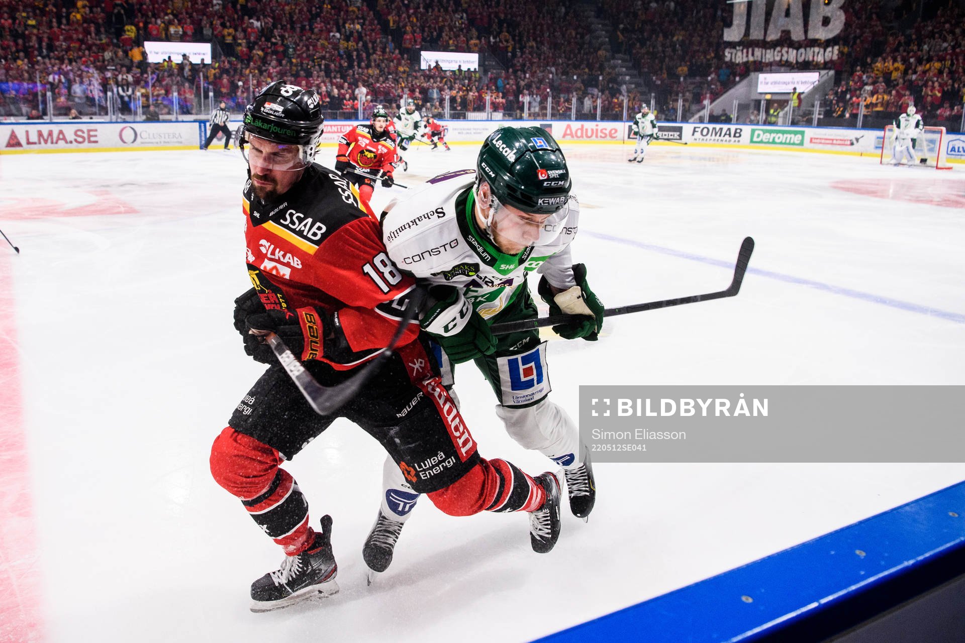 Luleås Sami Lepistö och Färjestads Victor Ejdsell