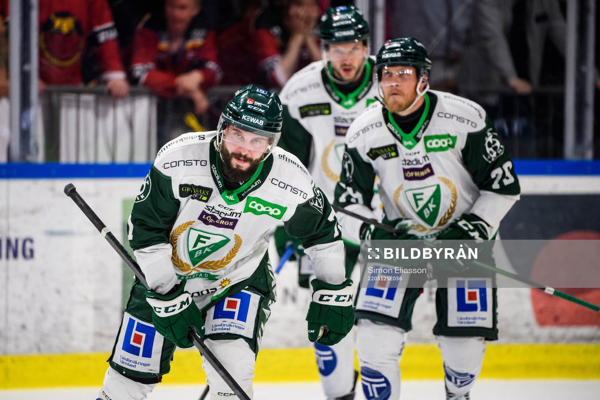 Färjestads Jesse Virtanen jublar