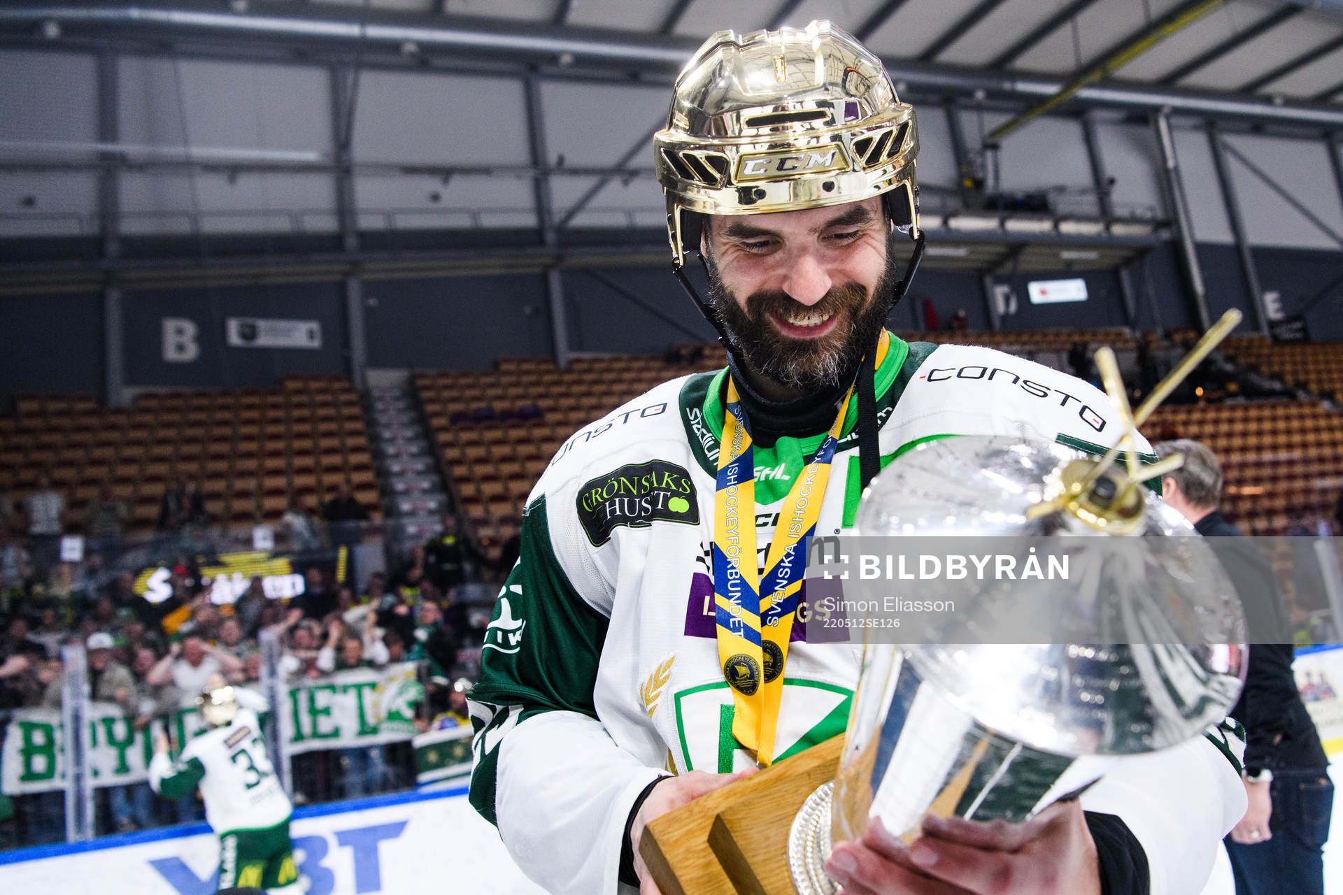 Färjestads Martin Johansson jublar med LeMat